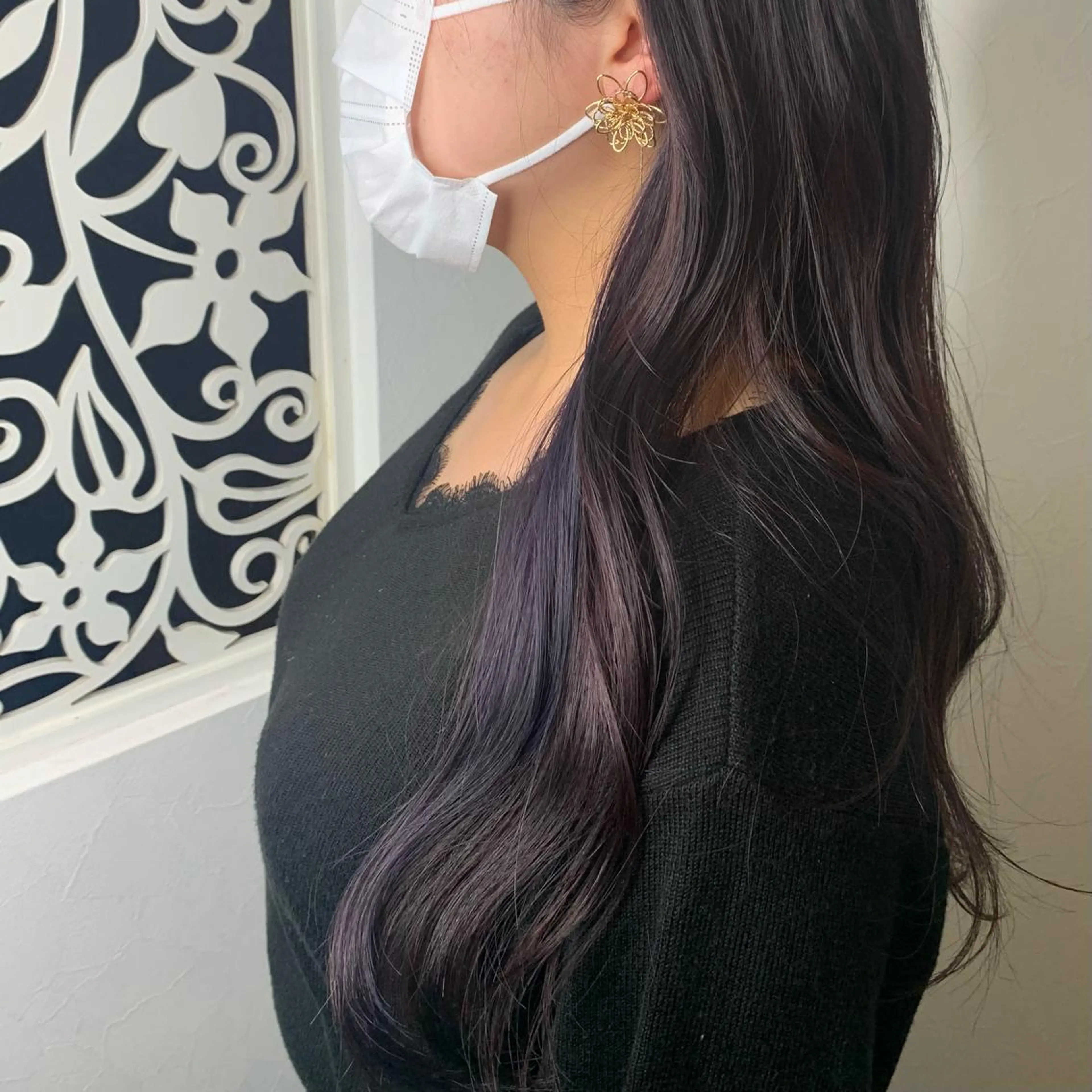 ロング カラー インナーカラー パープルカラー Hair Resort Noble(ヘアリゾートノーブル)所属・オオヤ カナのヘアスタイル