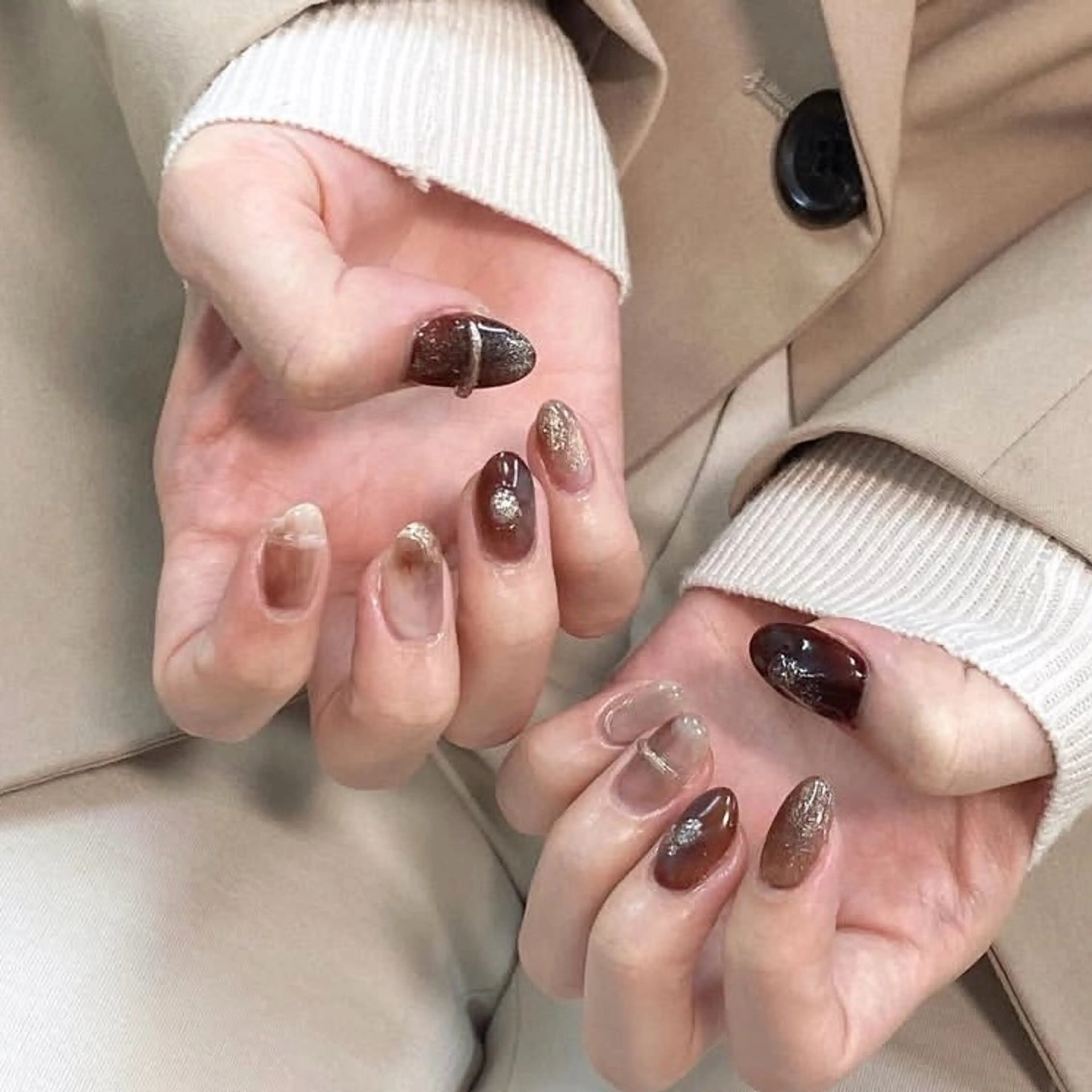 ネイル ジェルネイル 持ち込み ショートネイル Nailsalon mui.所属・中家 亜紗子のネイルデザイン