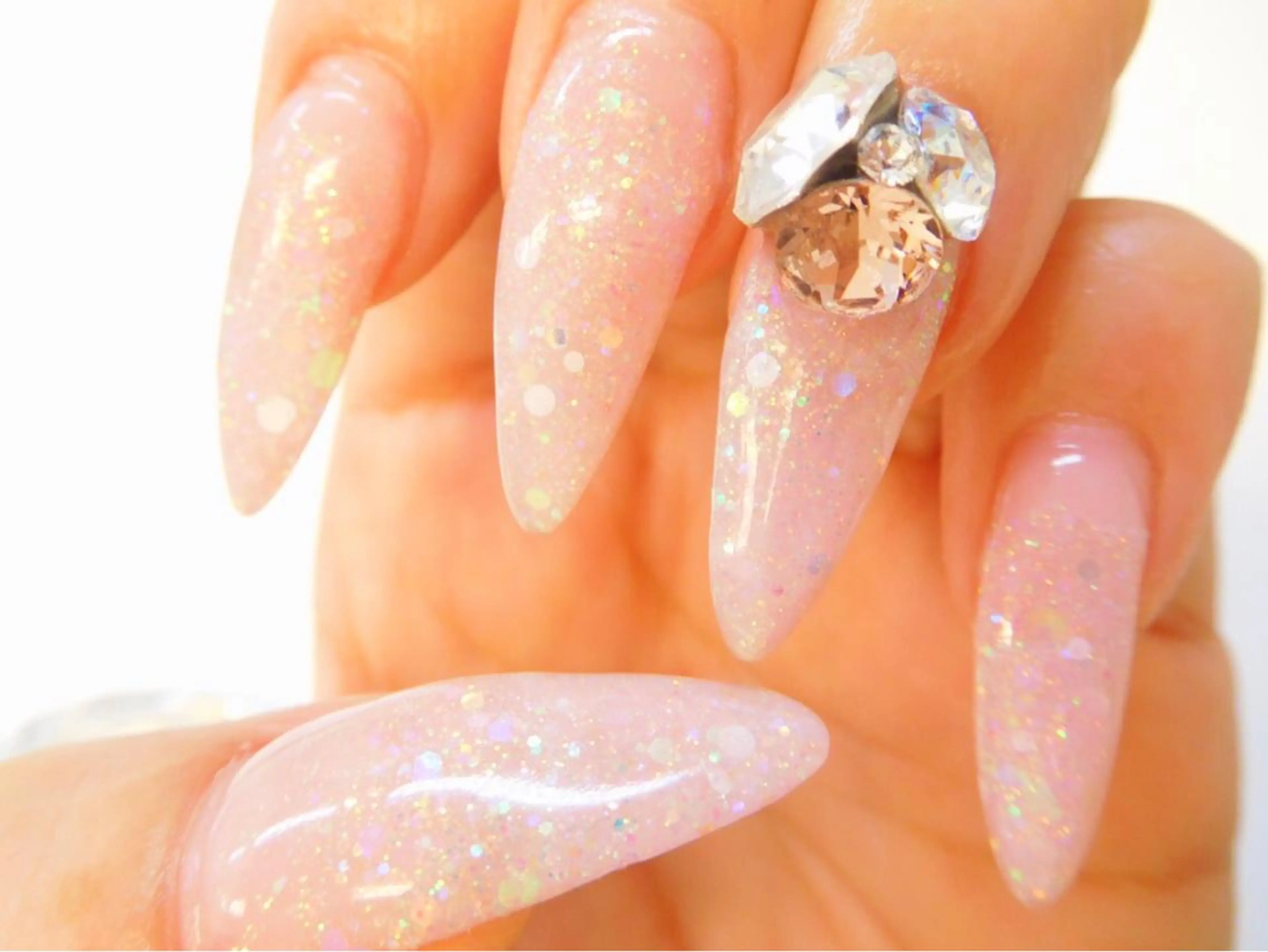 ネイル キラキラネイル ラメ(グリッター) ラメグラデーション スカルプネイル Dolce.Nail 柏店のネイルデザイン