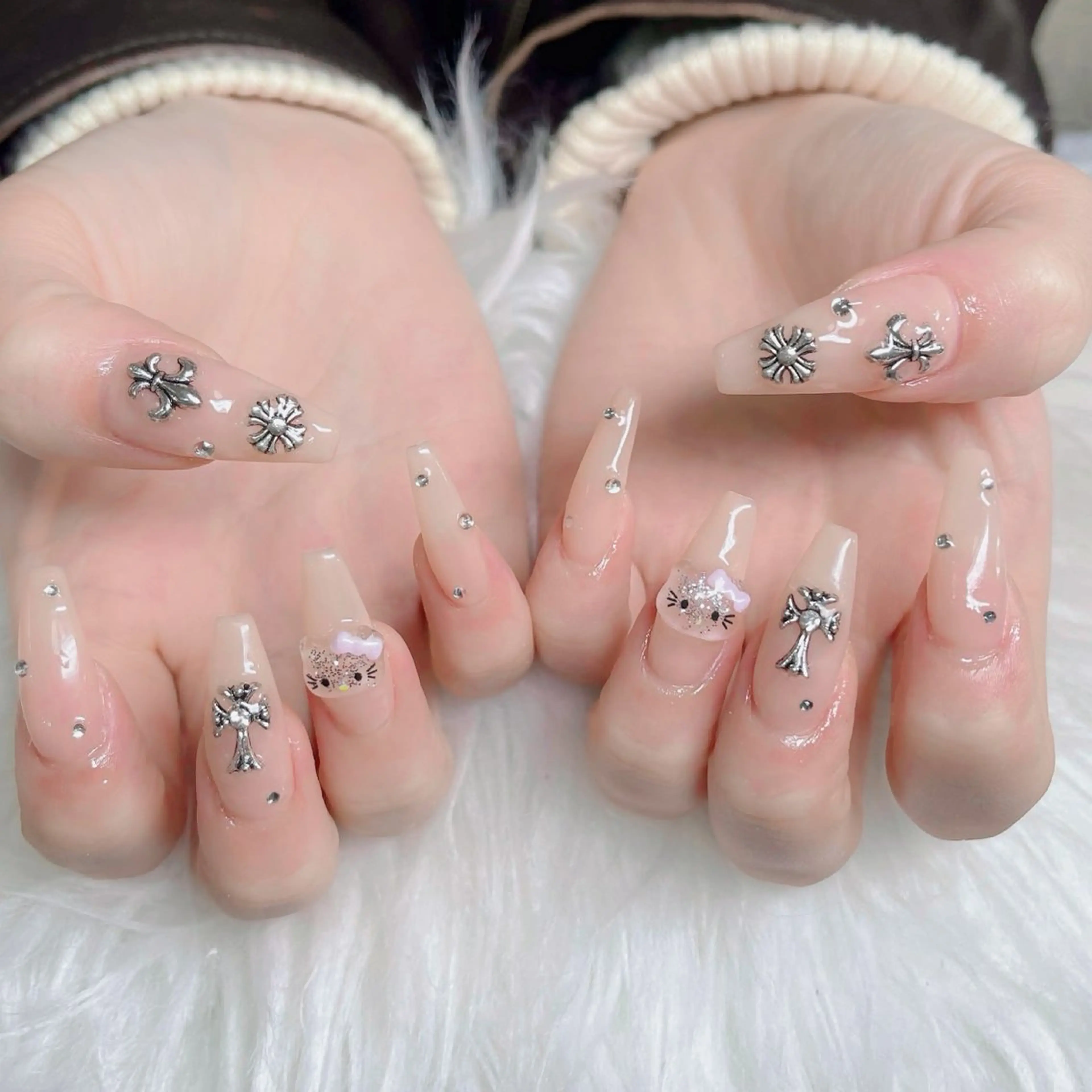 ネイル フットネイル フレンチネイル グラデーション 韓国ネイル ロングネイル ハンドネイル Hani Nail Salonのネイルデザイン