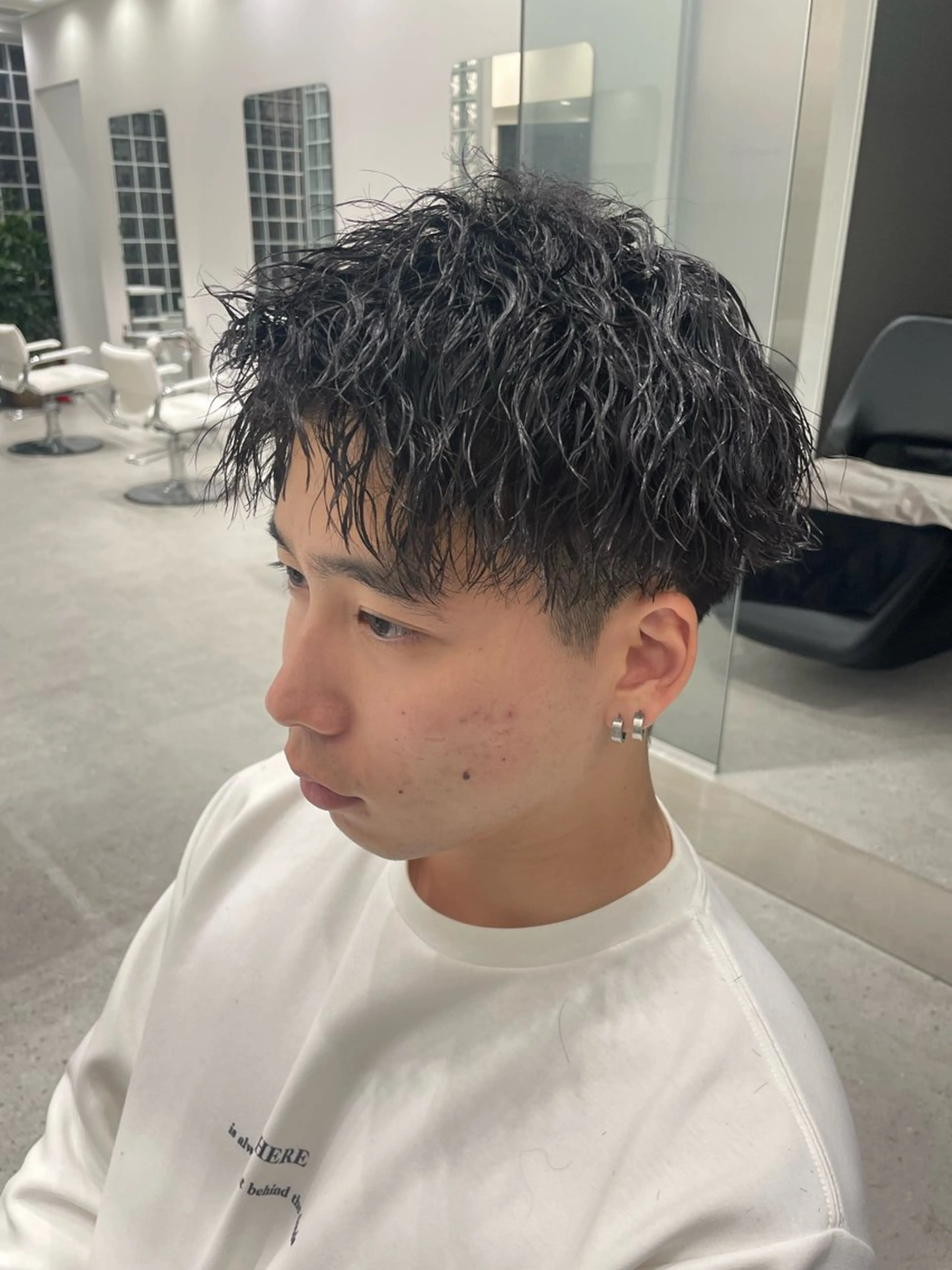 パーマ メンズ 無料ショートモデル 募集中❗️秋山ひらいのヘアスタイル