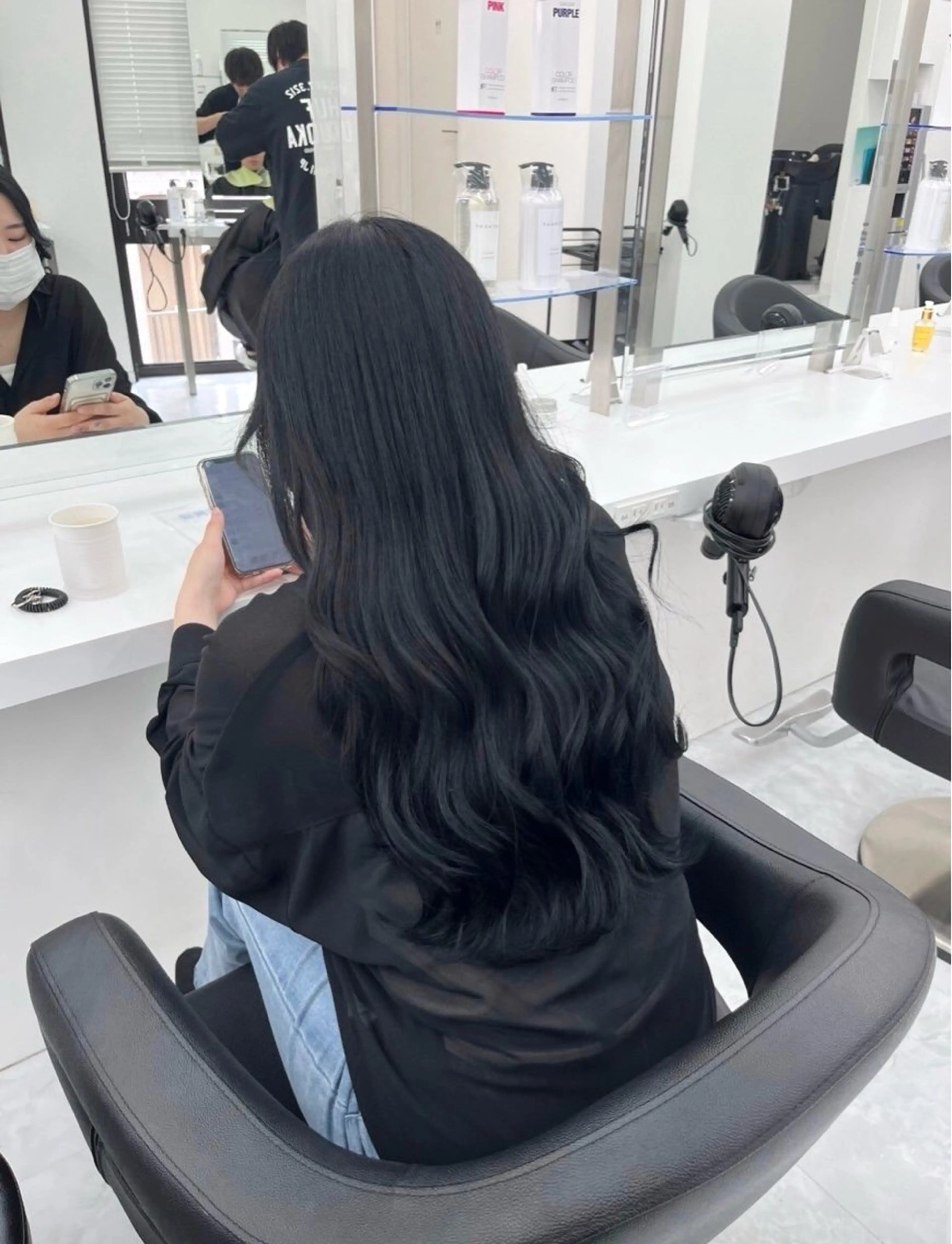 ロング カラー パーマ ヘアアレンジ メンズ ヘアカラー 🩶盛れ✖️韓国ヘア 🩶Himari🎀のヘアスタイル