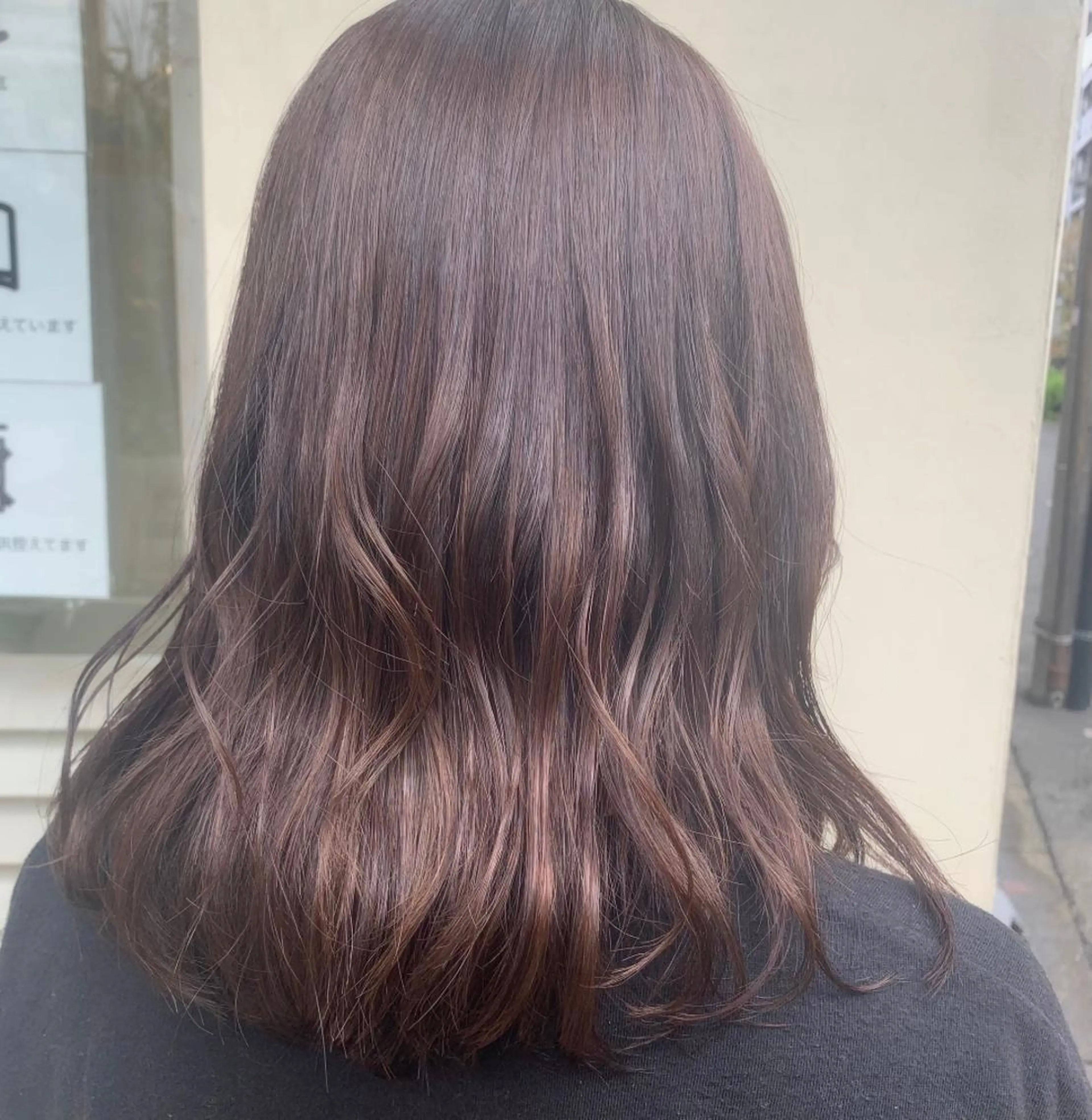 セミロング カラー ベージュカラー ラテベージュ ボブ/美髪矯正 /佐藤　奈巳のヘアスタイル