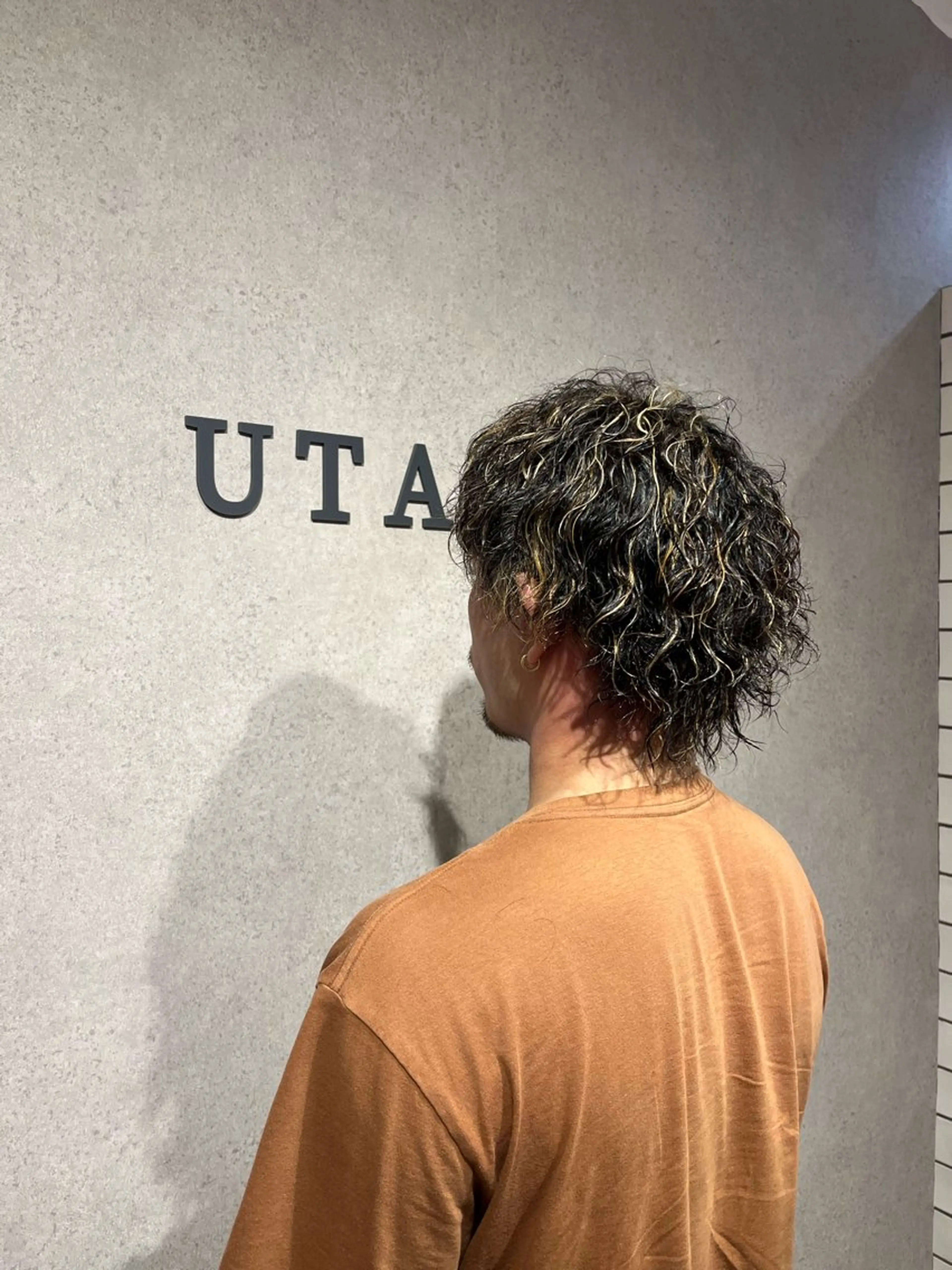 メンズパーマ+メッシュの写真