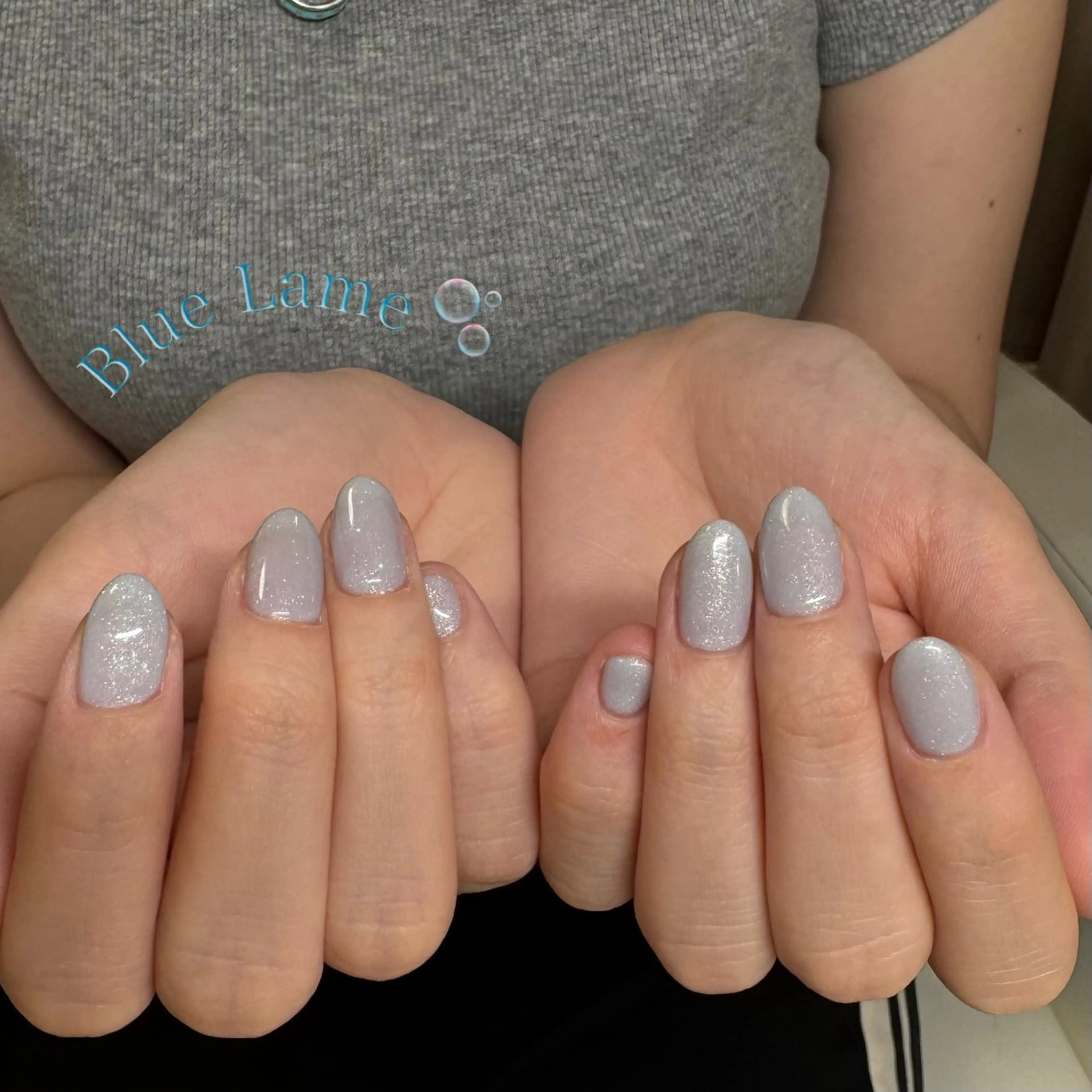 ネイル ブルー ジェルネイル ラメ(グリッター) 水色 ピンク MAX BEAUTY nail 笹塚所属・nailist saitoのネイルデザイン