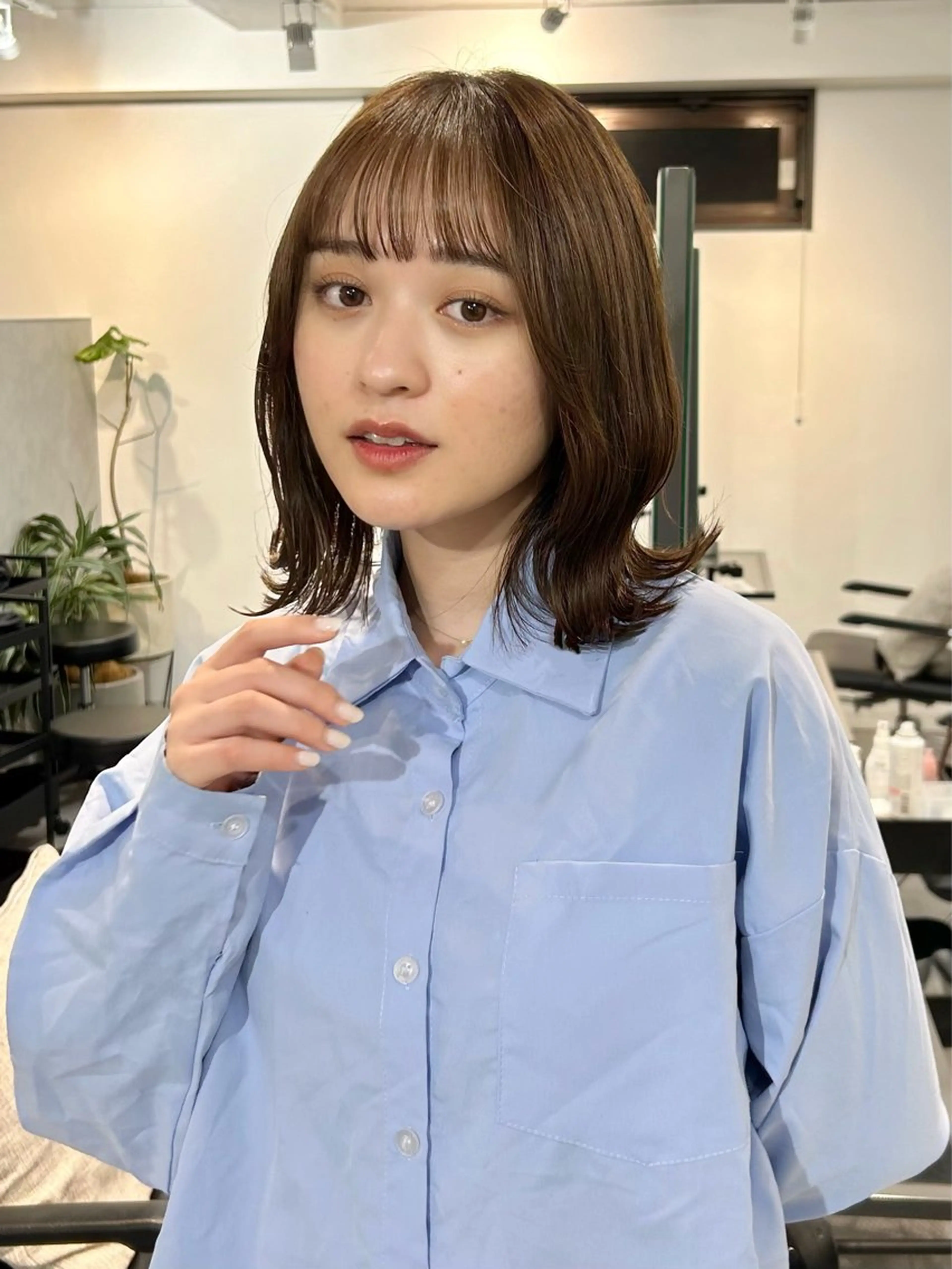 ミディアム くびれヘア カット ヘアカラー 🌿池袋ボブ/美髪 縮毛矯正taigaのヘアスタイル