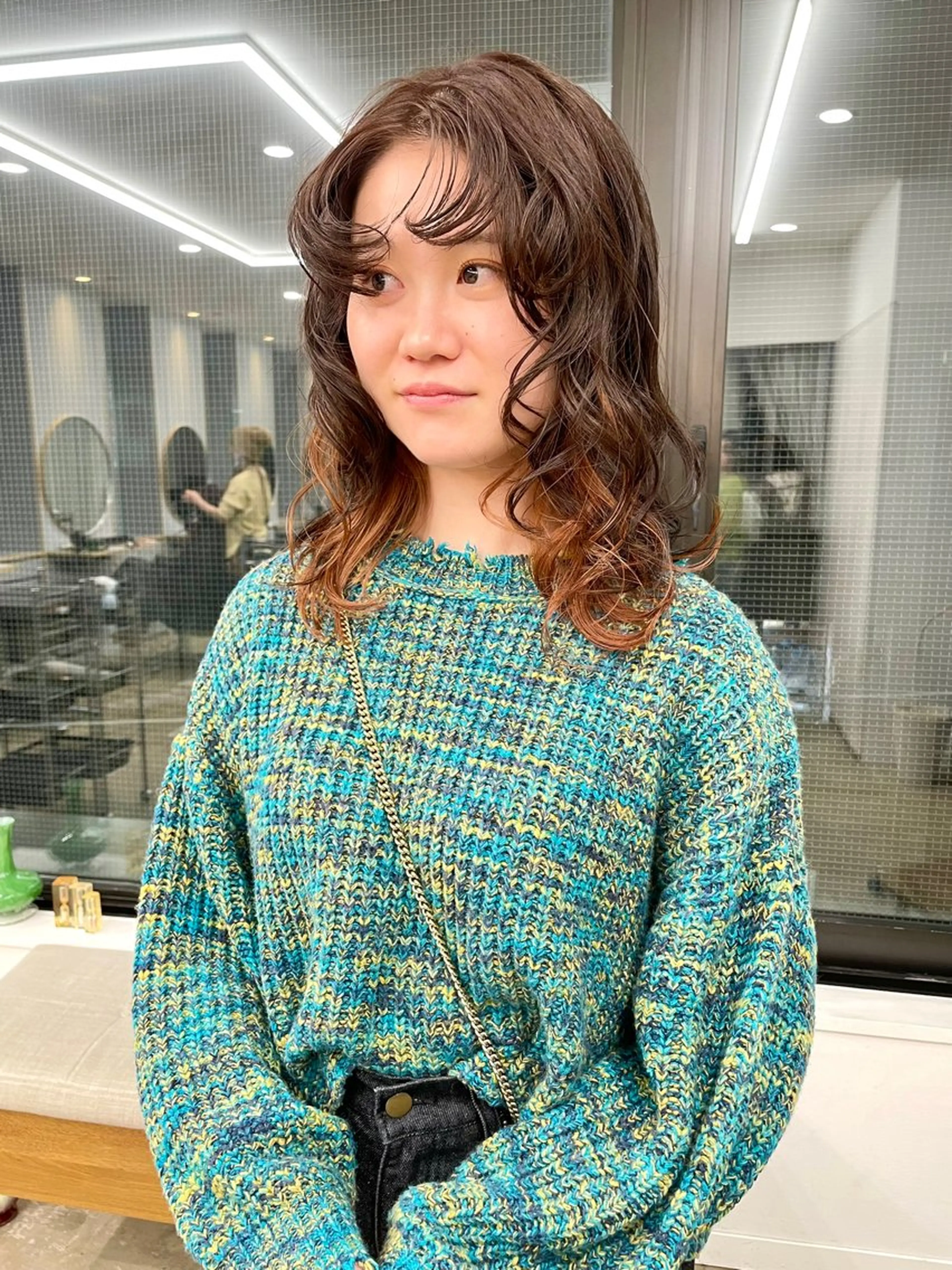 ミディアム カラー pole所属・【pole】 minaのヘアスタイル