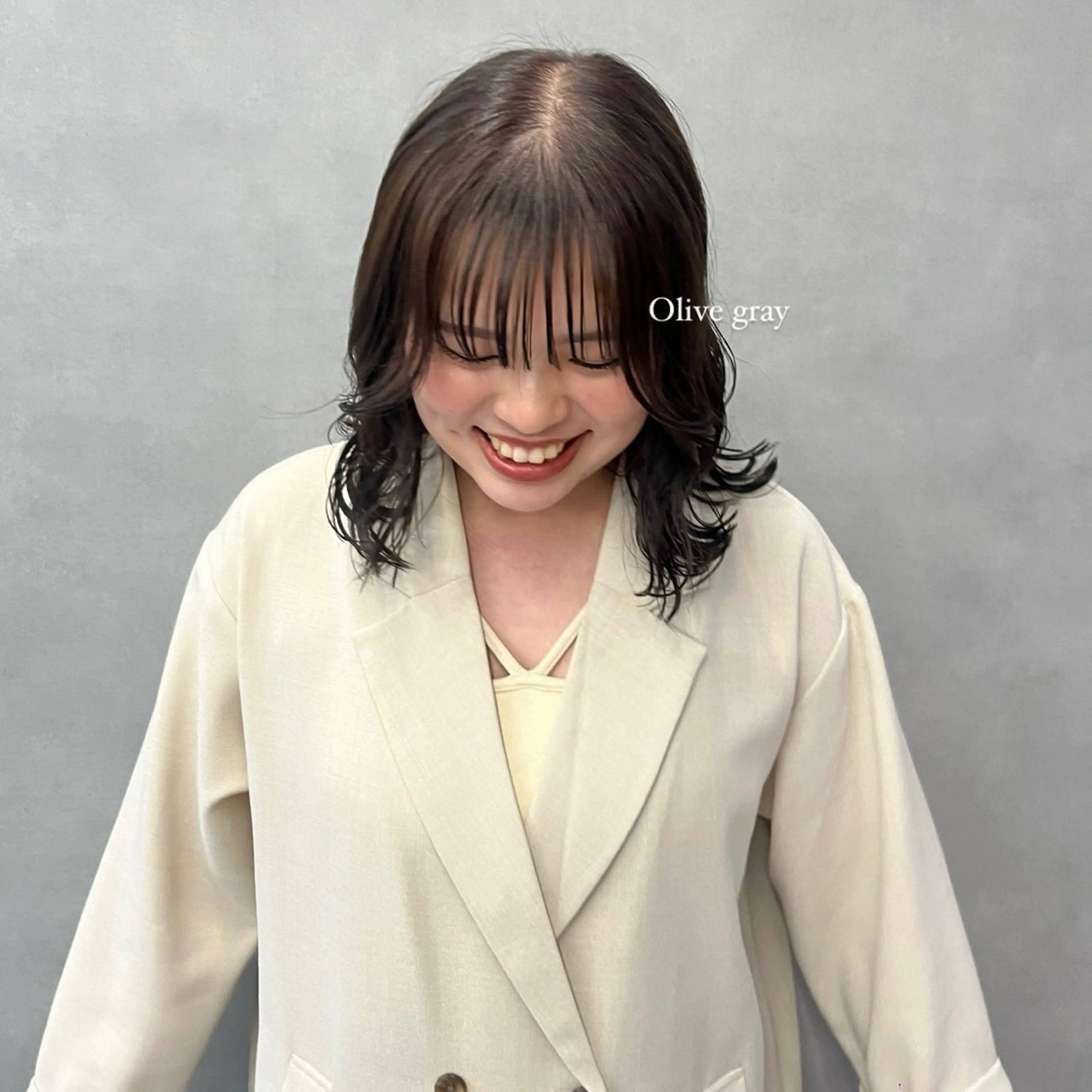 ミディアム Mirai/ 艶カラー/暖色カラーのヘアスタイル