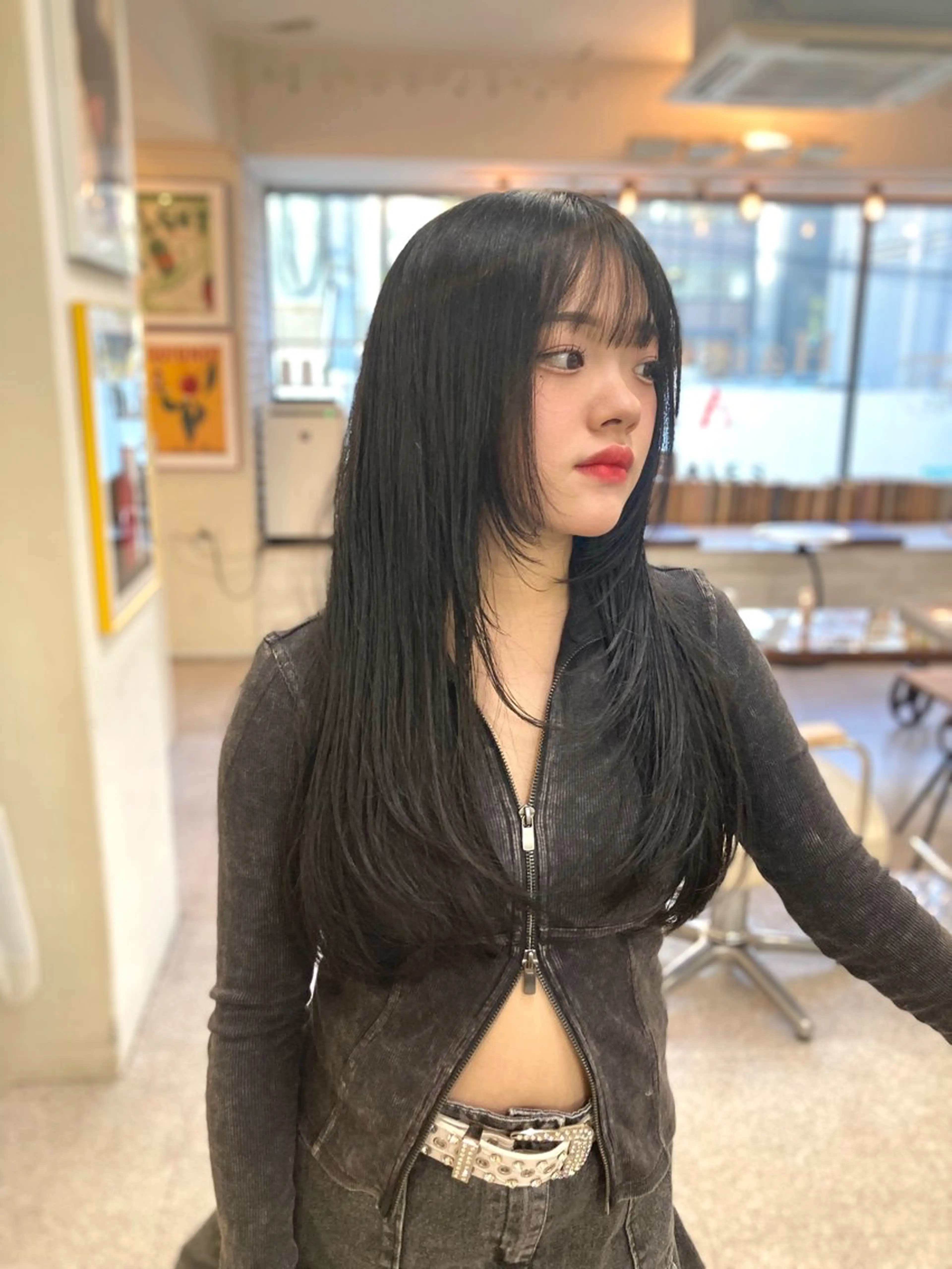 ロング ウルフレイヤー エクステ/kokiのヘアスタイル