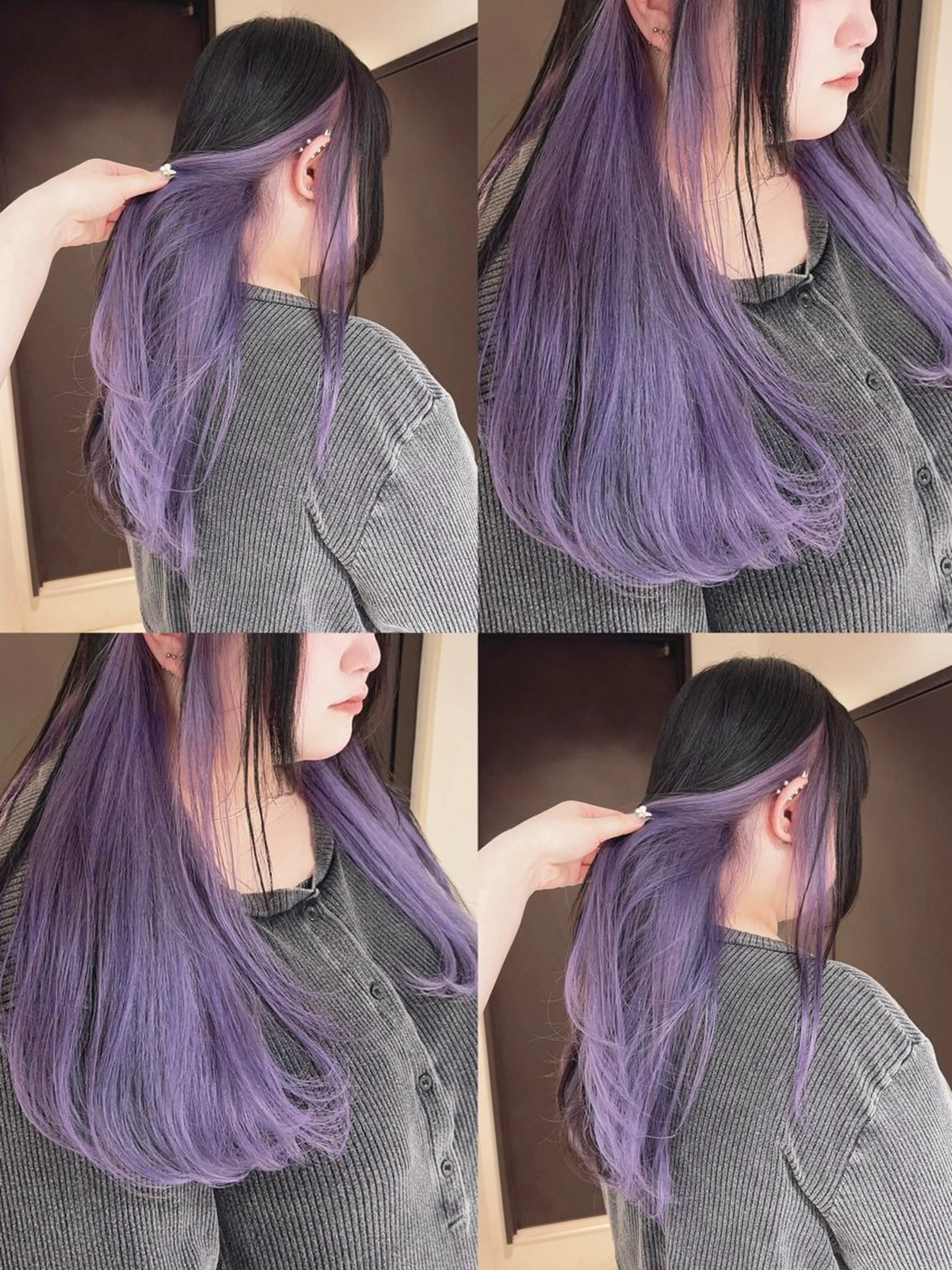 カラー ブリーチ ラベンダーカラー ヘアカラー トリートメント 渋谷:インナーカラー ／🍒エリカ🍒のヘアスタイル