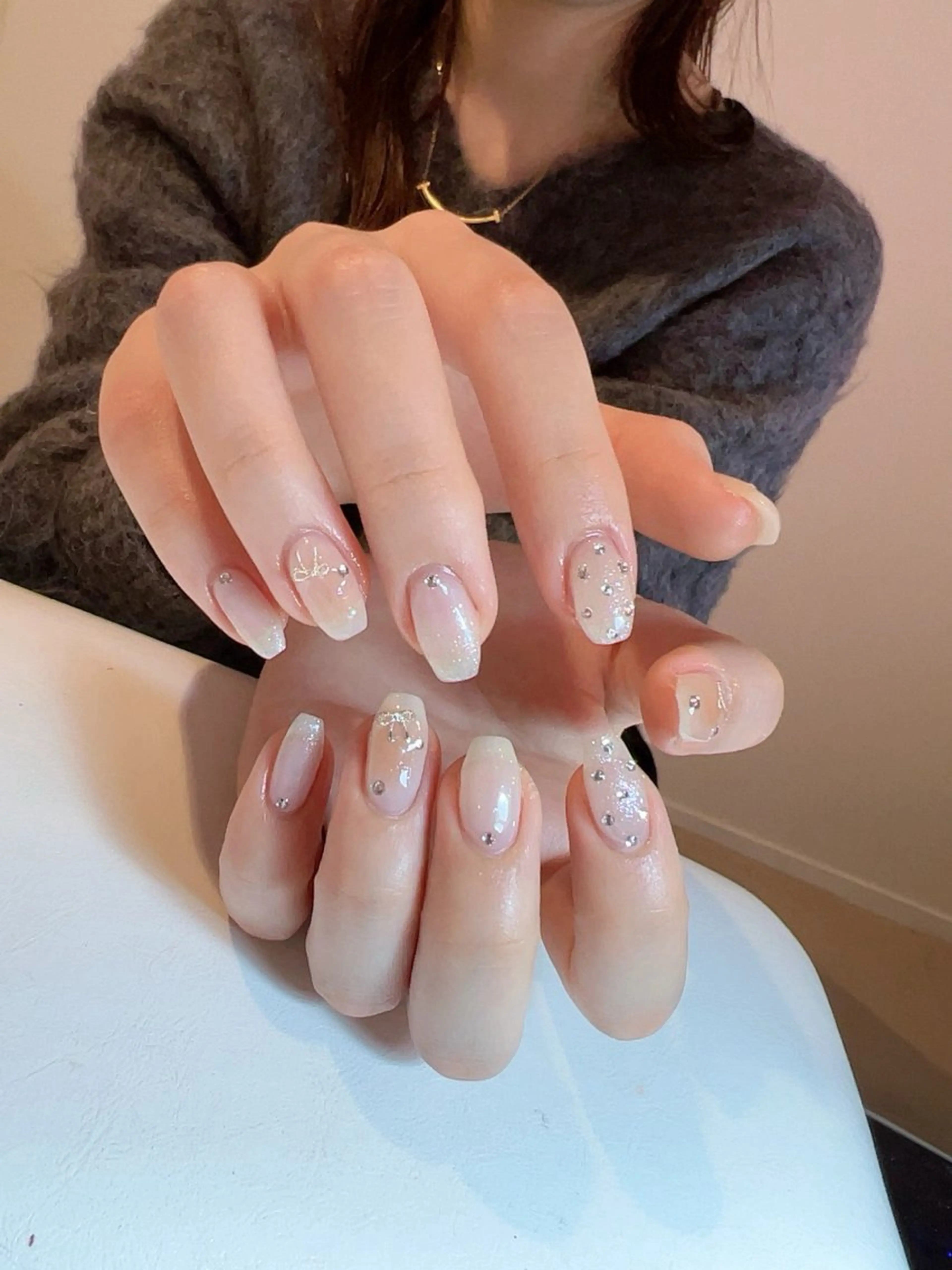 ネイル グラデーション キラキラネイル ピンク RUBY Nail 日暮里店のネイルデザイン