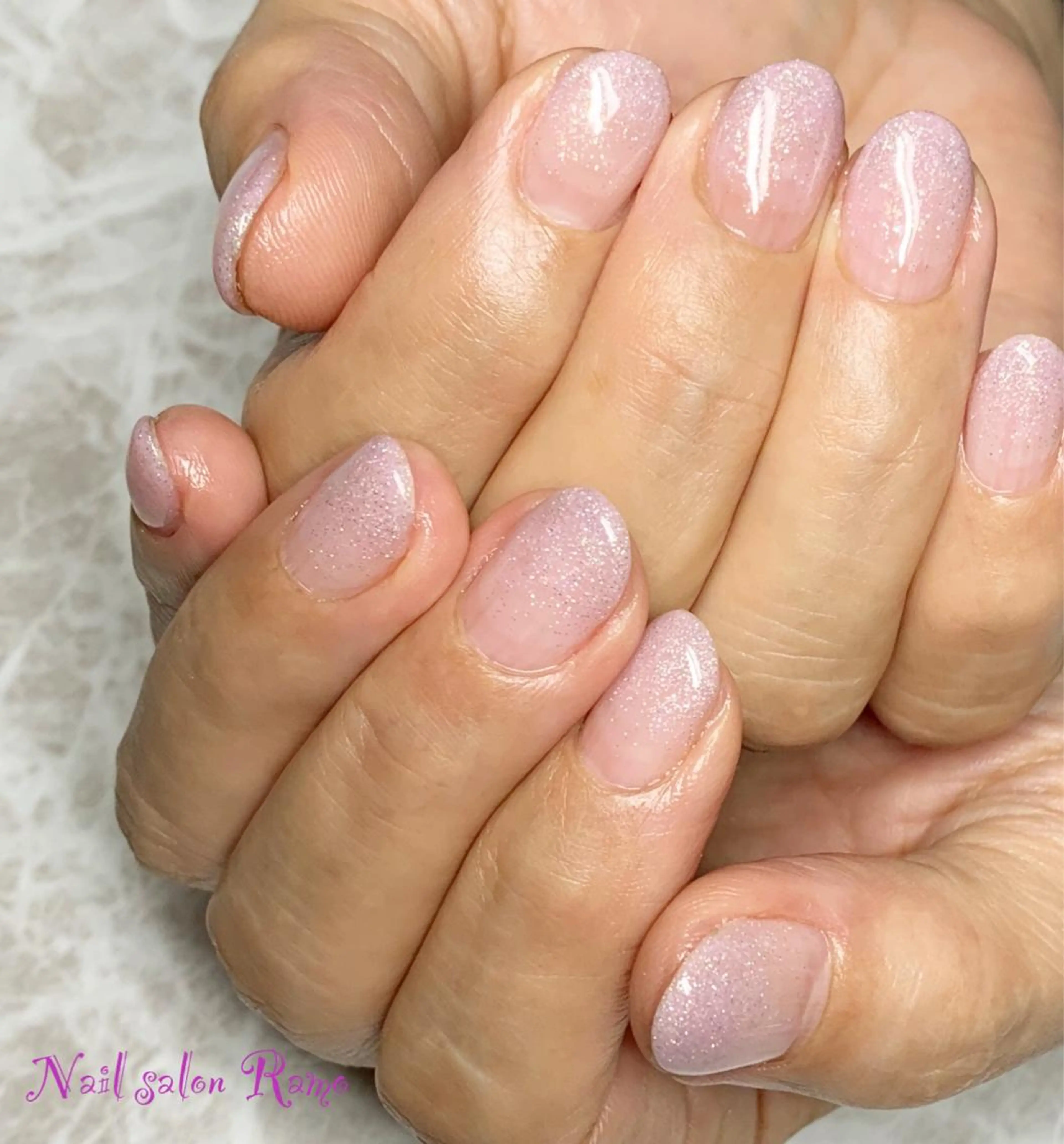 ネイル アートネイル ブルー ジェルネイル ワンカラーネイル パラジェル Nail salon Ramo所属・松田 祥子のネイルデザイン