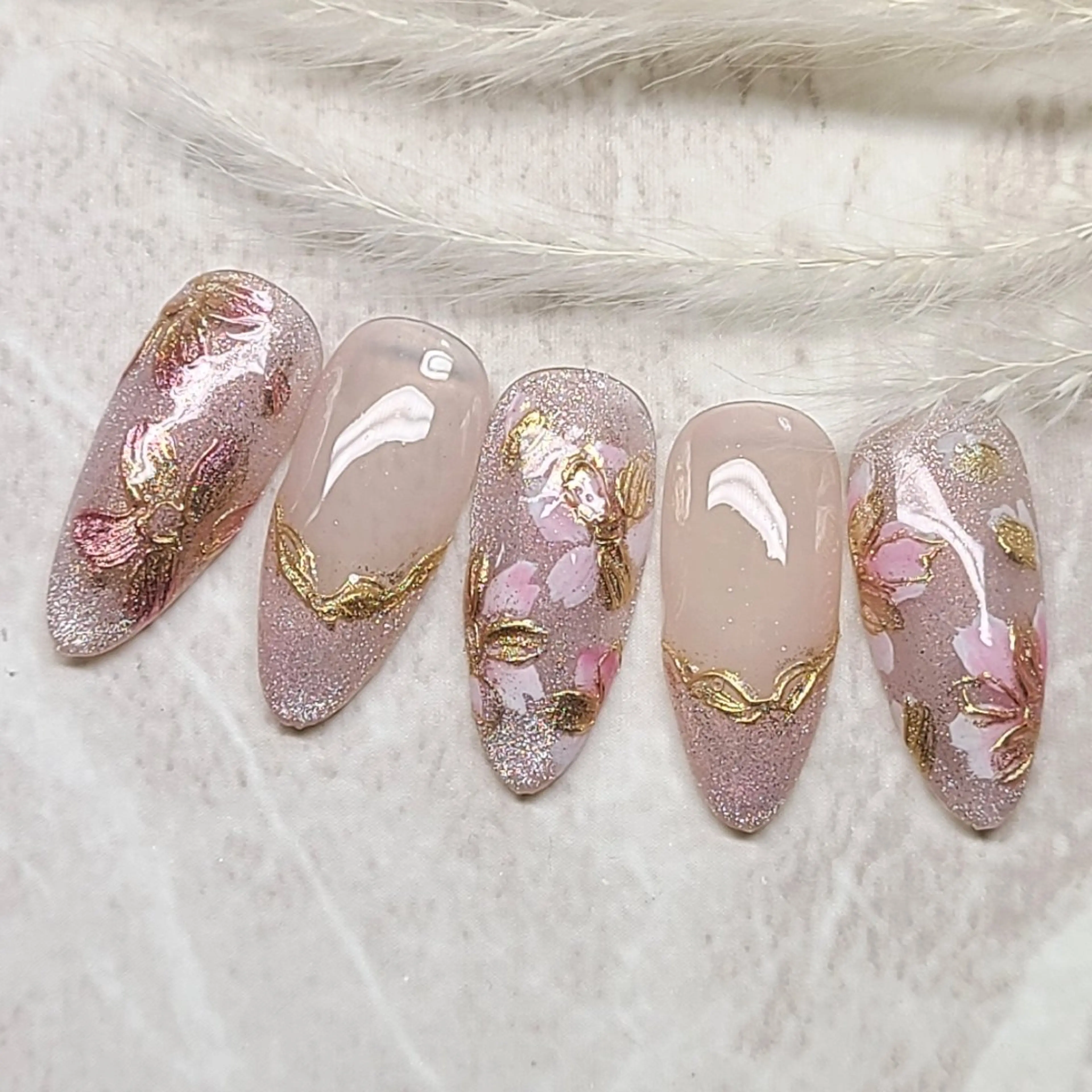ネイル 桜ネイル マグネットネイル Nail  Ai    のネイルデザイン