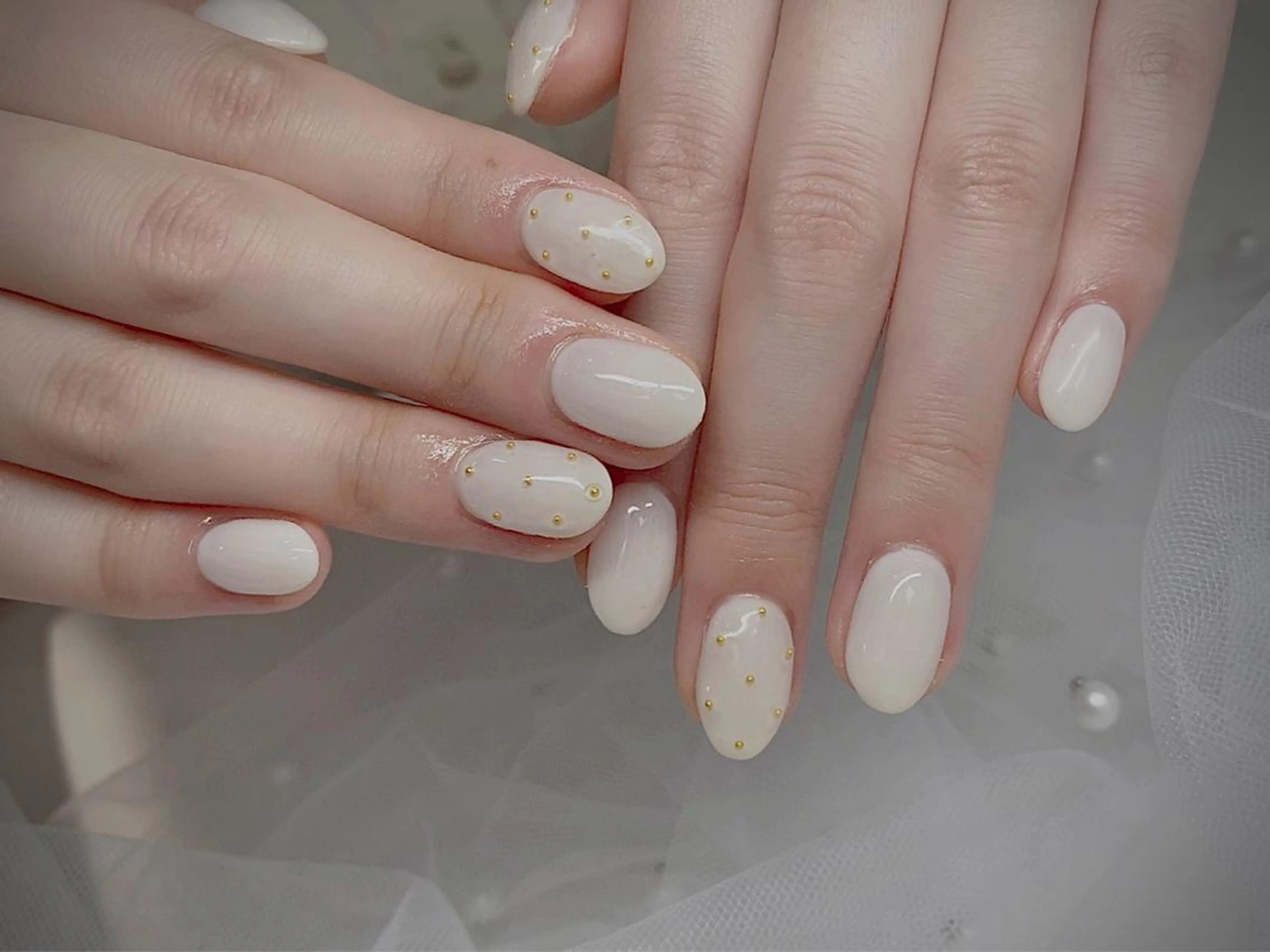 ネイル I-nailロング /ワンホン/キラキラのネイルデザイン