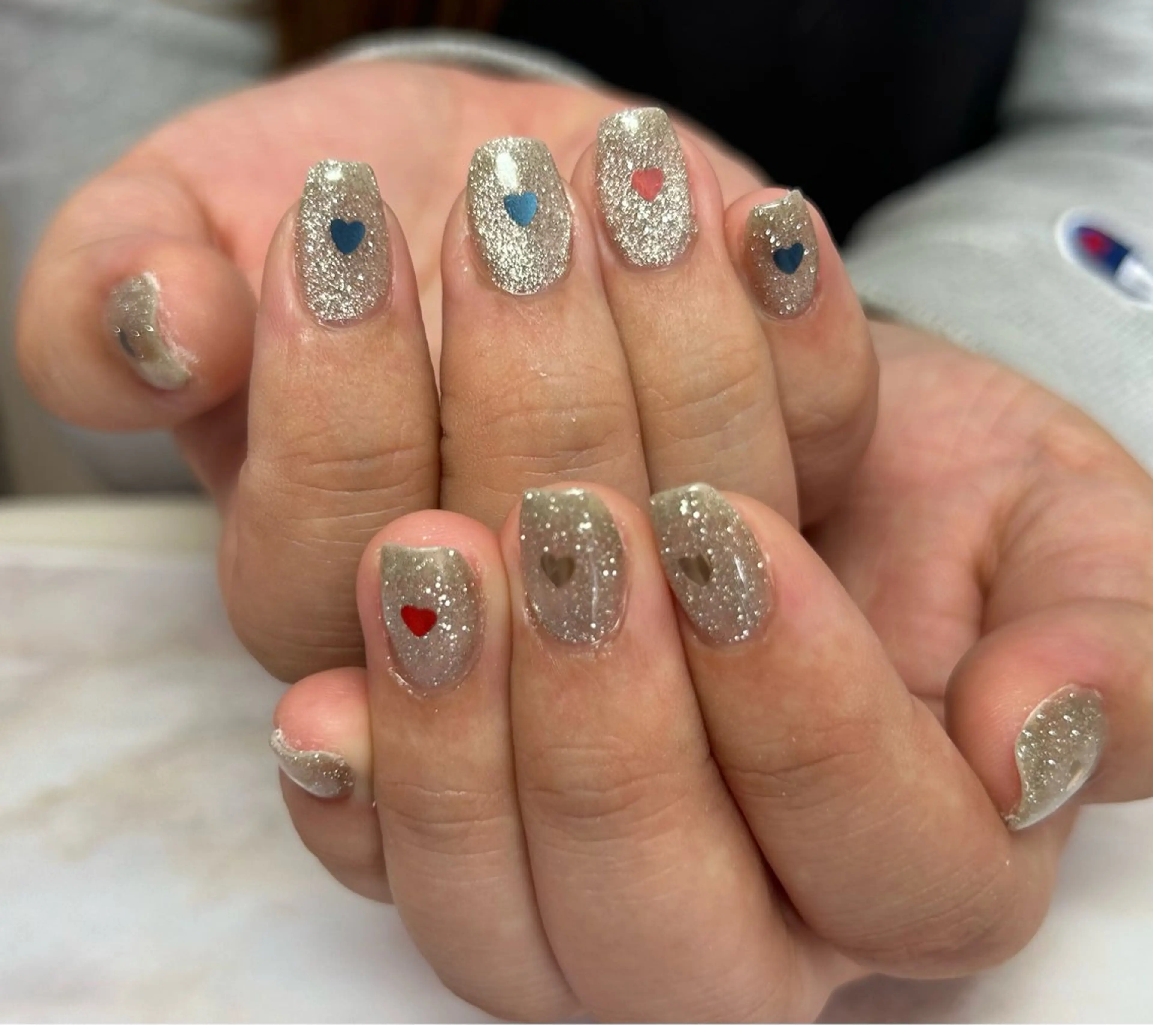 ネイル フラッシュネイル ジェルネイル ハート ワンカラーネイル ハンドネイル NailSalon Millのネイルデザイン