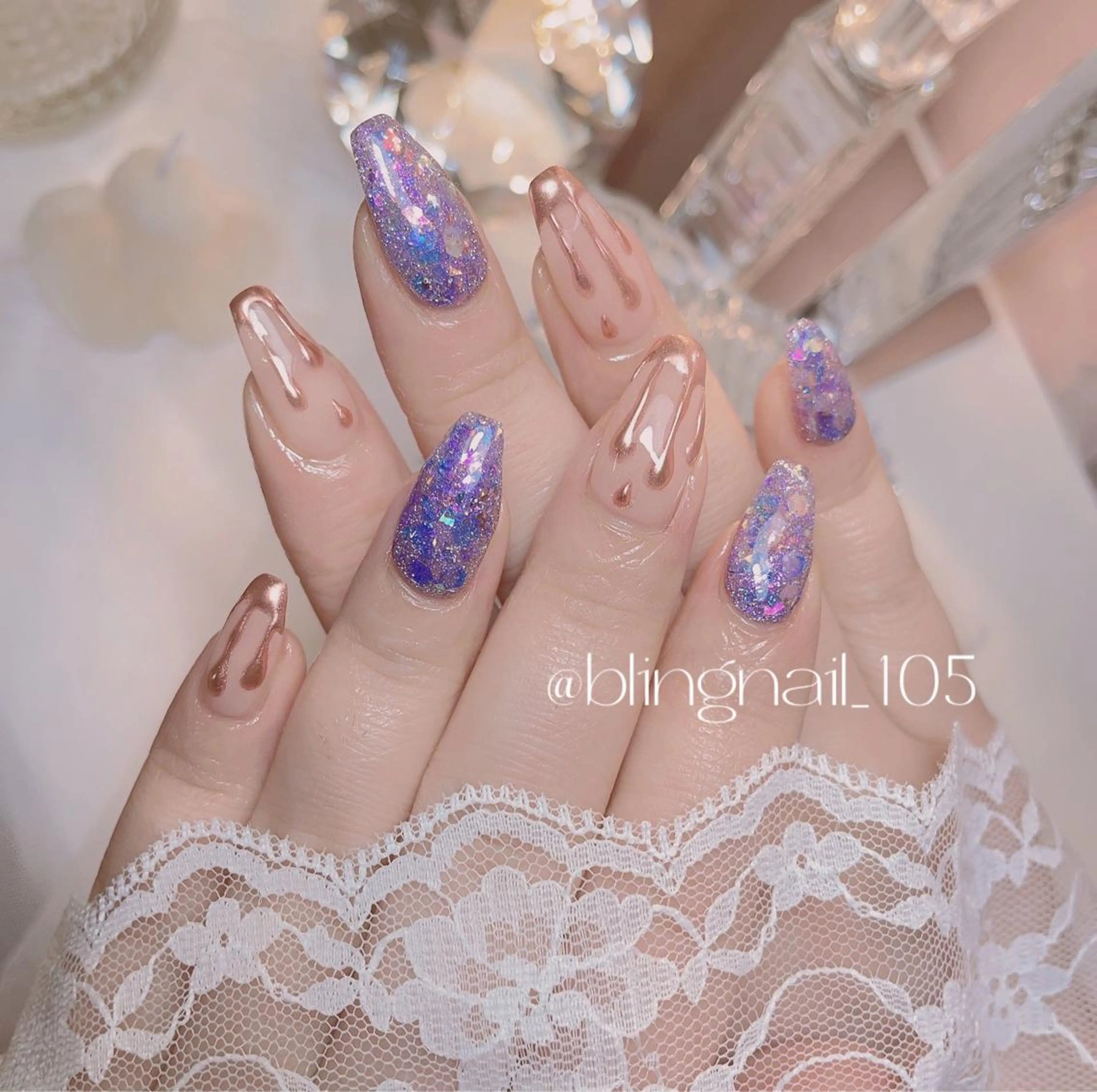 ネイル 23時まで❤︎韓国、 ワンホンネイルのネイルデザイン