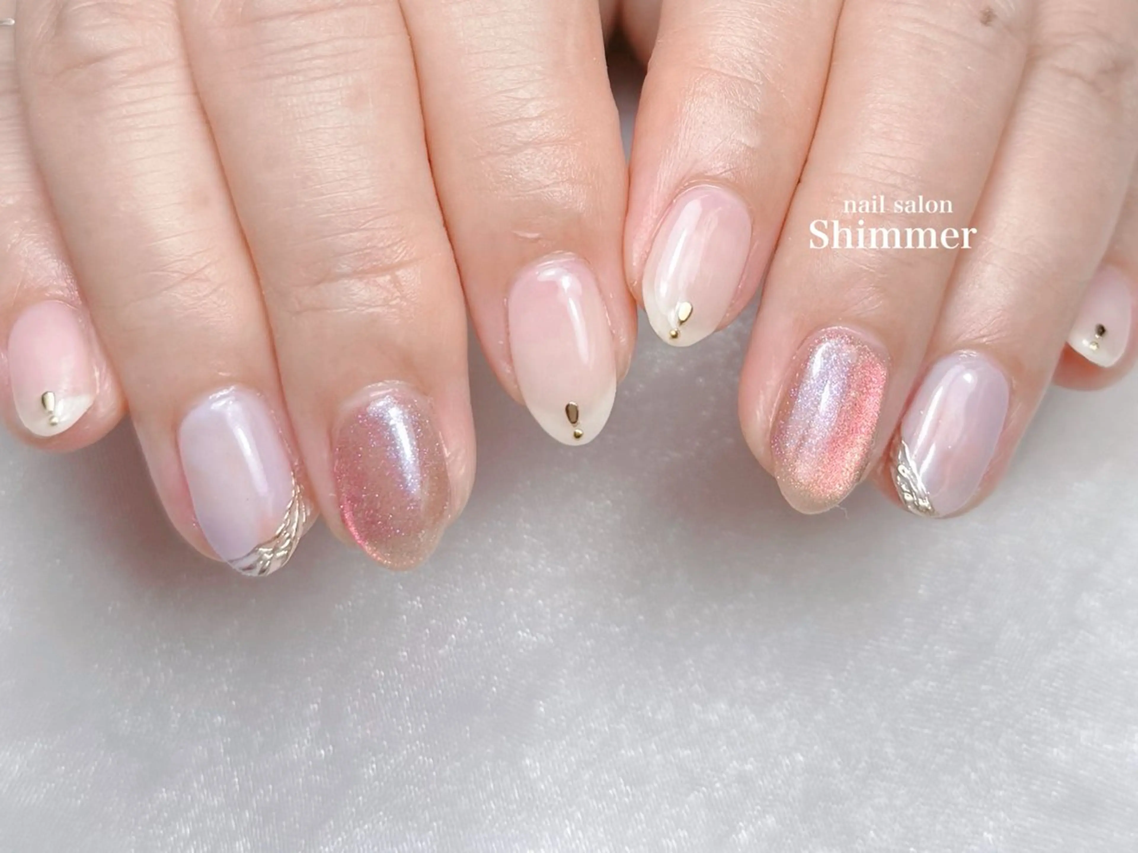 ネイル ハンドネイル Shimmer Risaのネイルデザイン