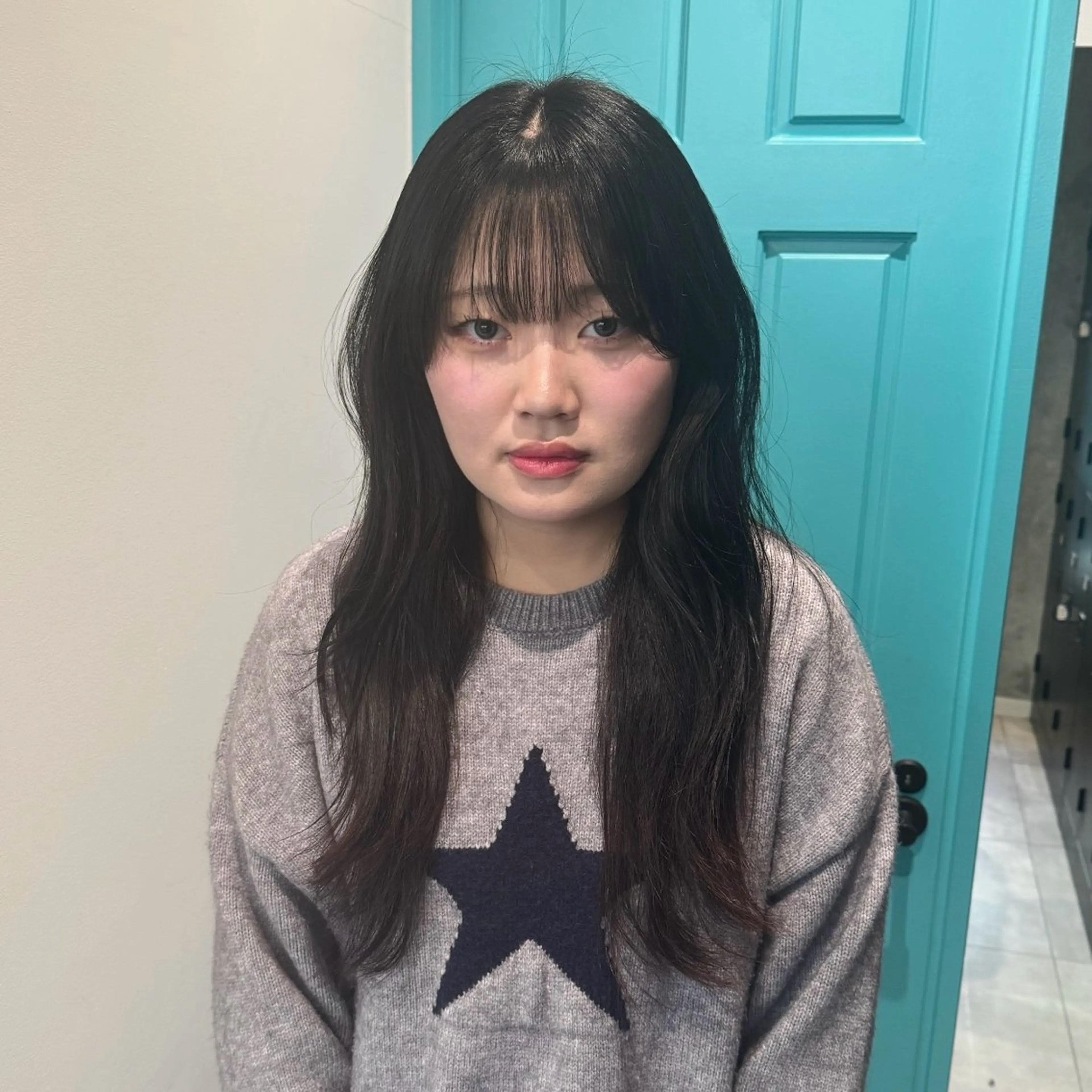 ロング カット 韓国ヘア AINA🐱のヘアスタイル