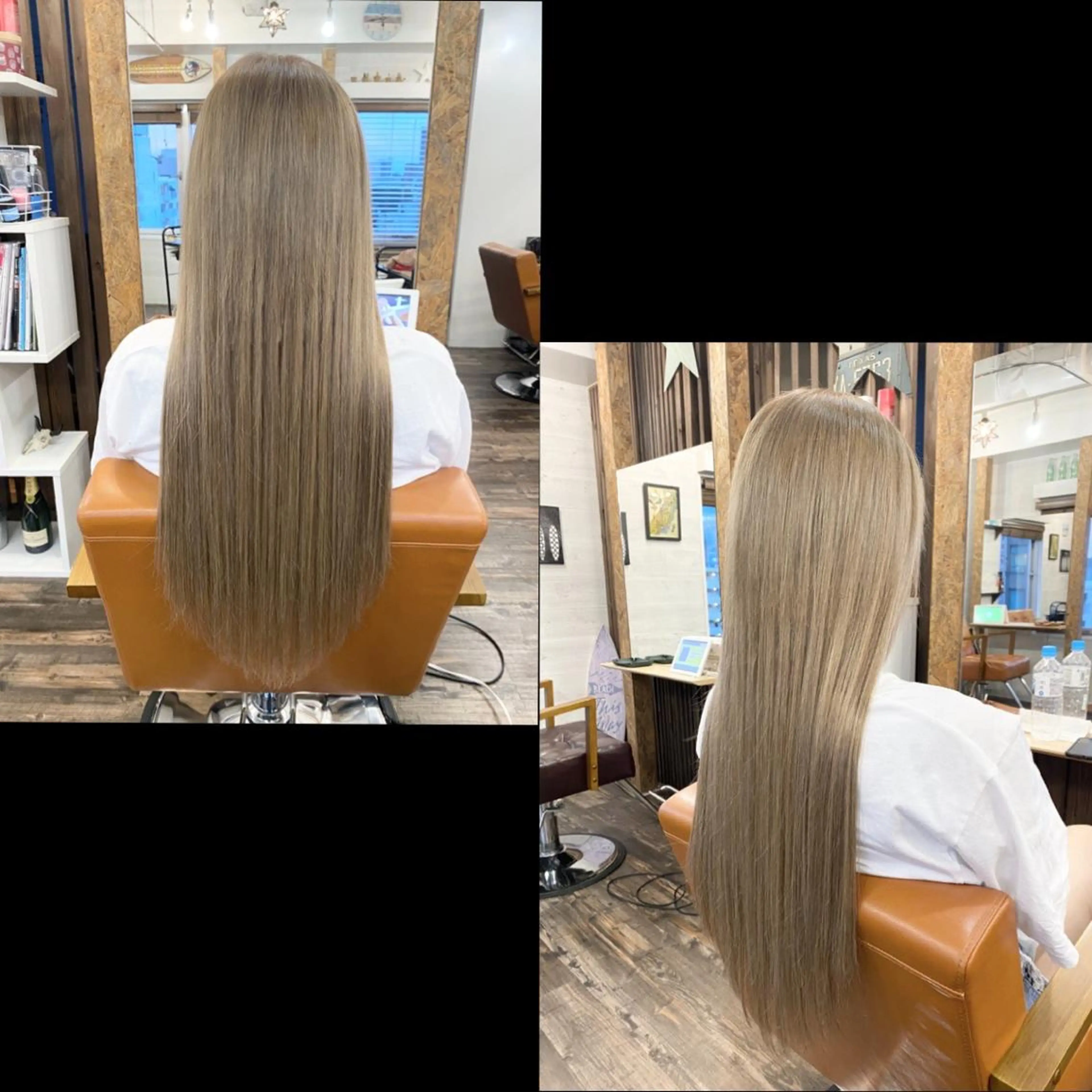 ロング カラー ヘアカラー エクステ ✯カラー&編み込み エクステ✯池田智博✯のヘアスタイル