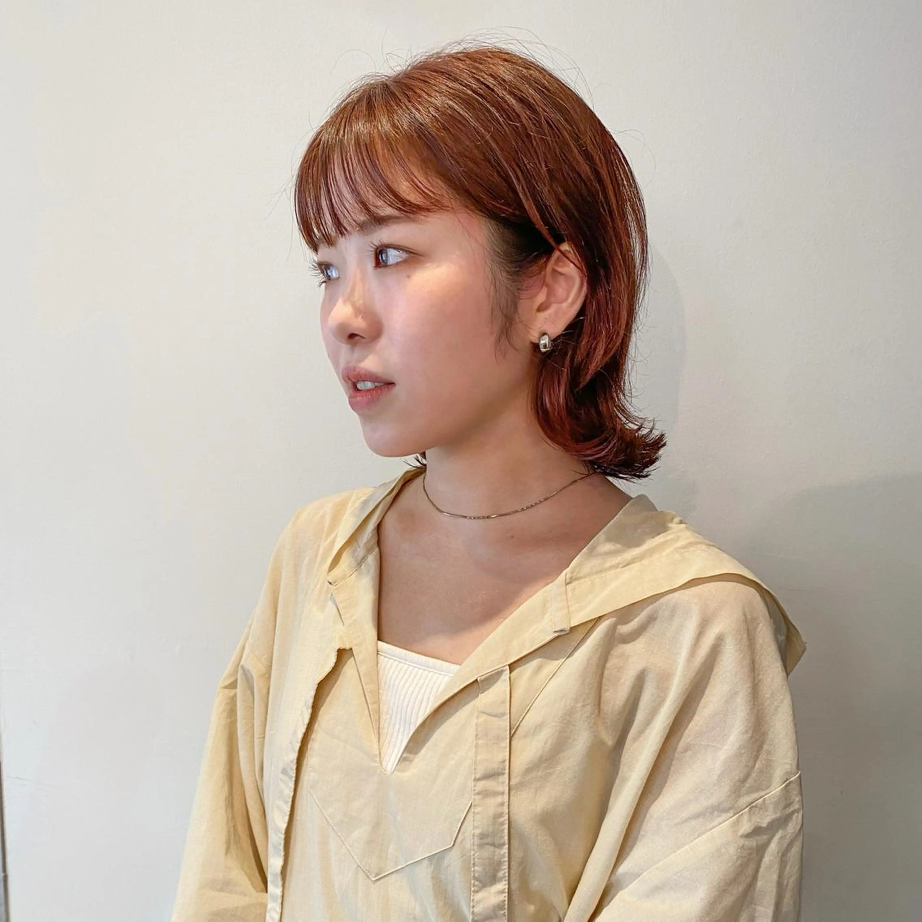 ミディアム カラー パーマ ヘアアレンジ Nancy所属・束感まつげ❤︎ あみのマツエク・マツパデザイン