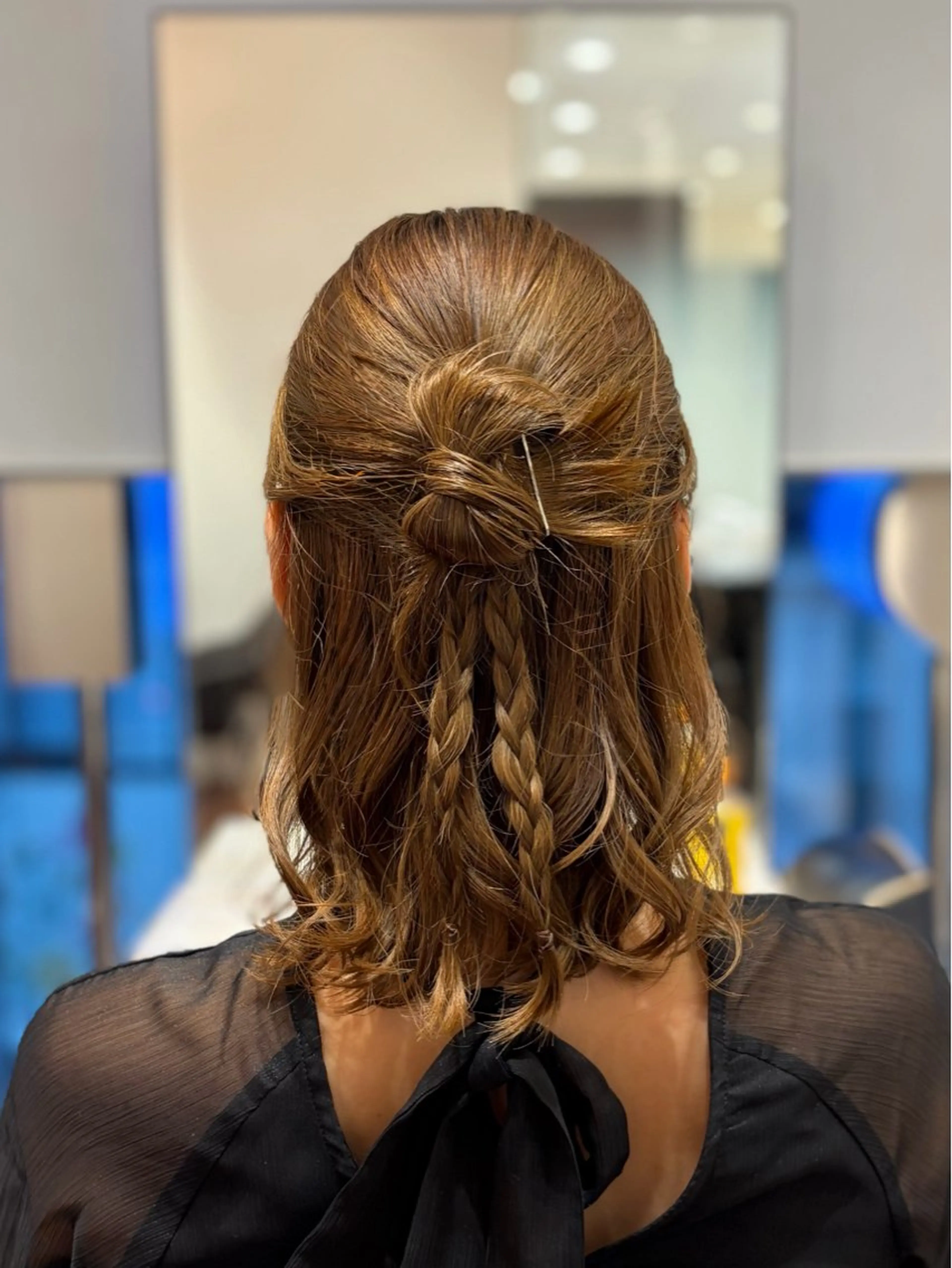 ヘアアレンジ ハーフアップ 結婚式・ブライダル ヘアセット 🌸銀座No.1パー マ🌸いでいあやのヘアスタイル