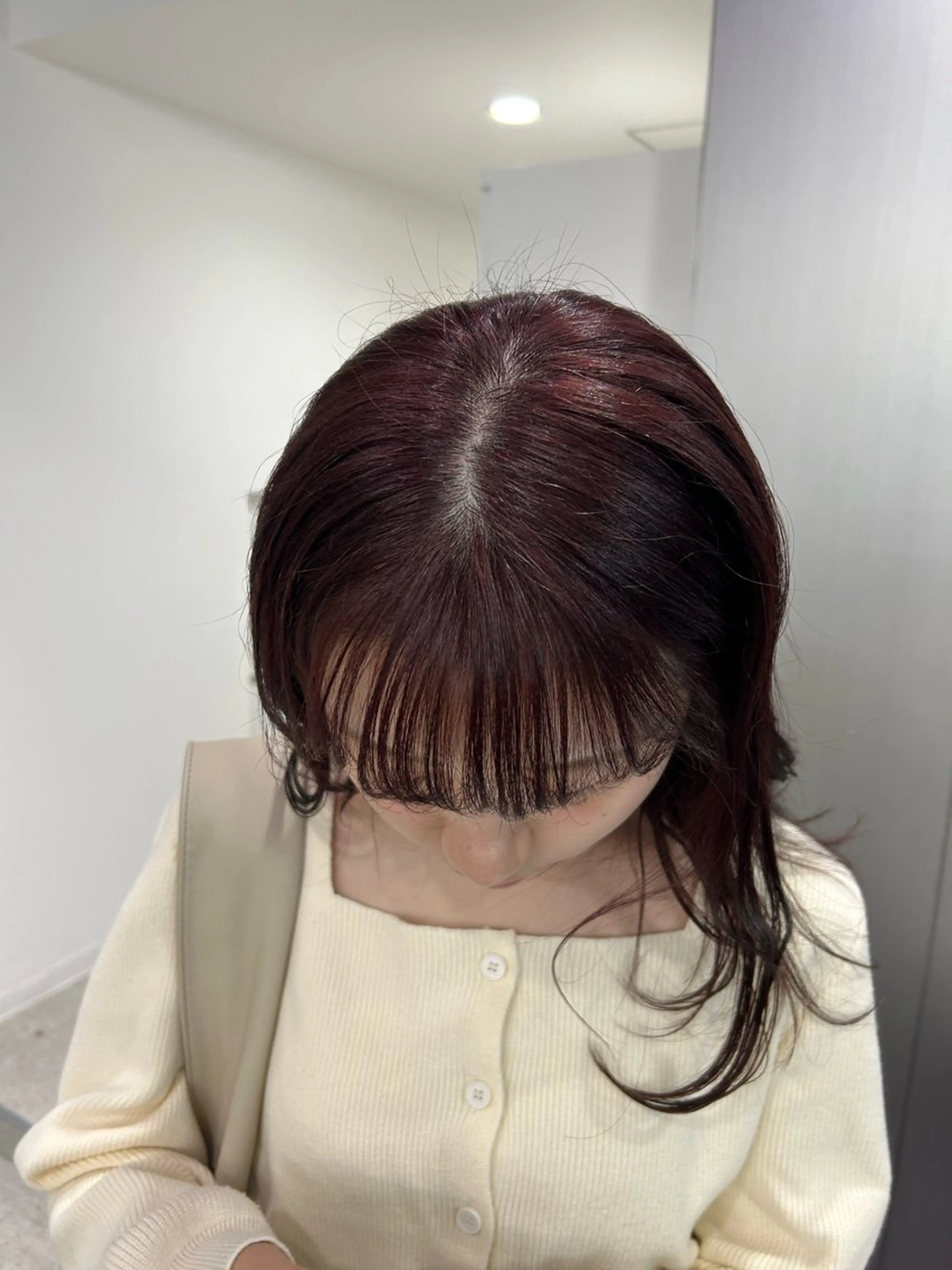 セミロング カラー 愛結 暖色カラー🎀🩰のヘアスタイル