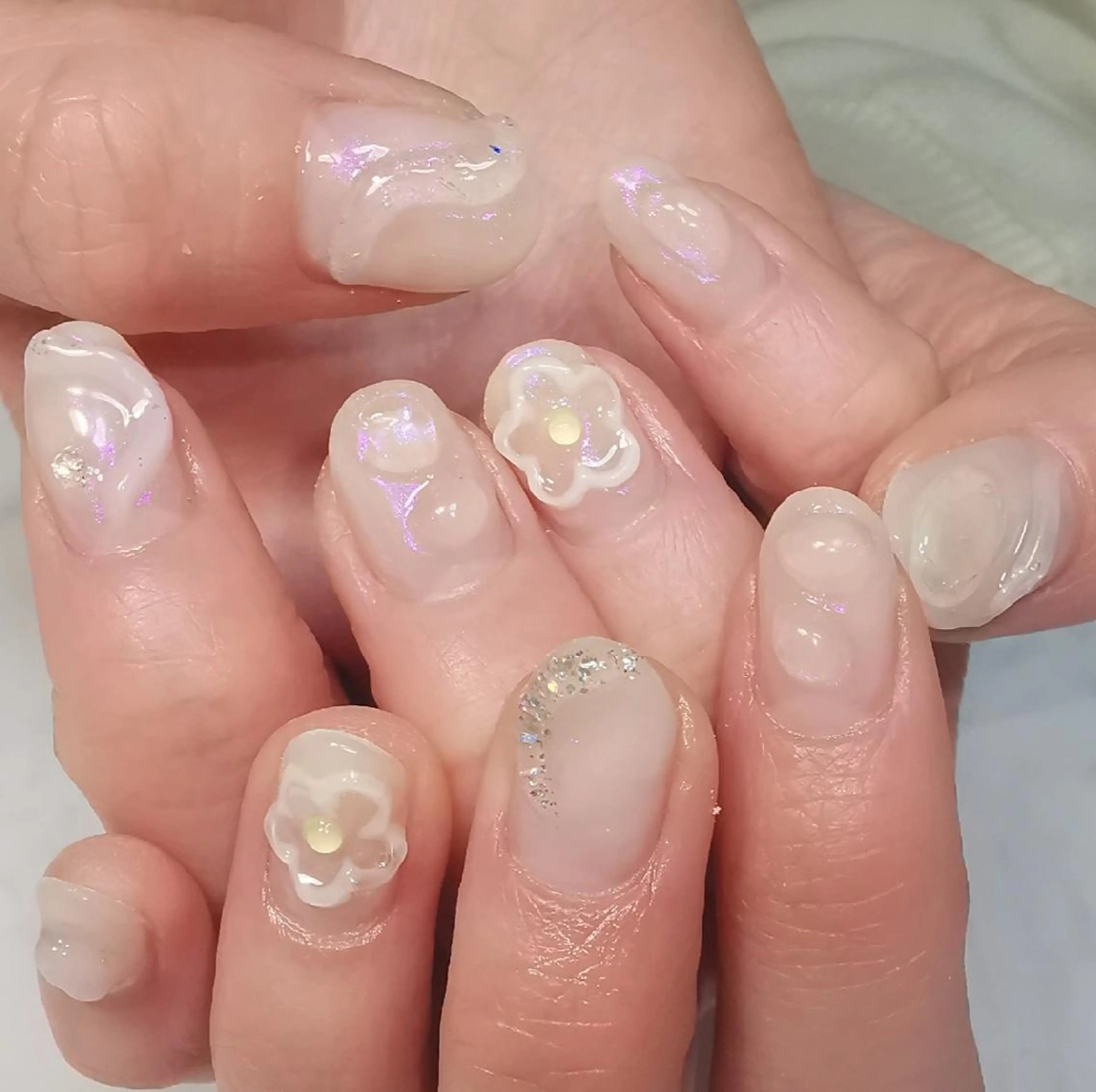 ネイル 氷ネイル・うるうるネイル ハンドネイル reve あやののネイルデザイン