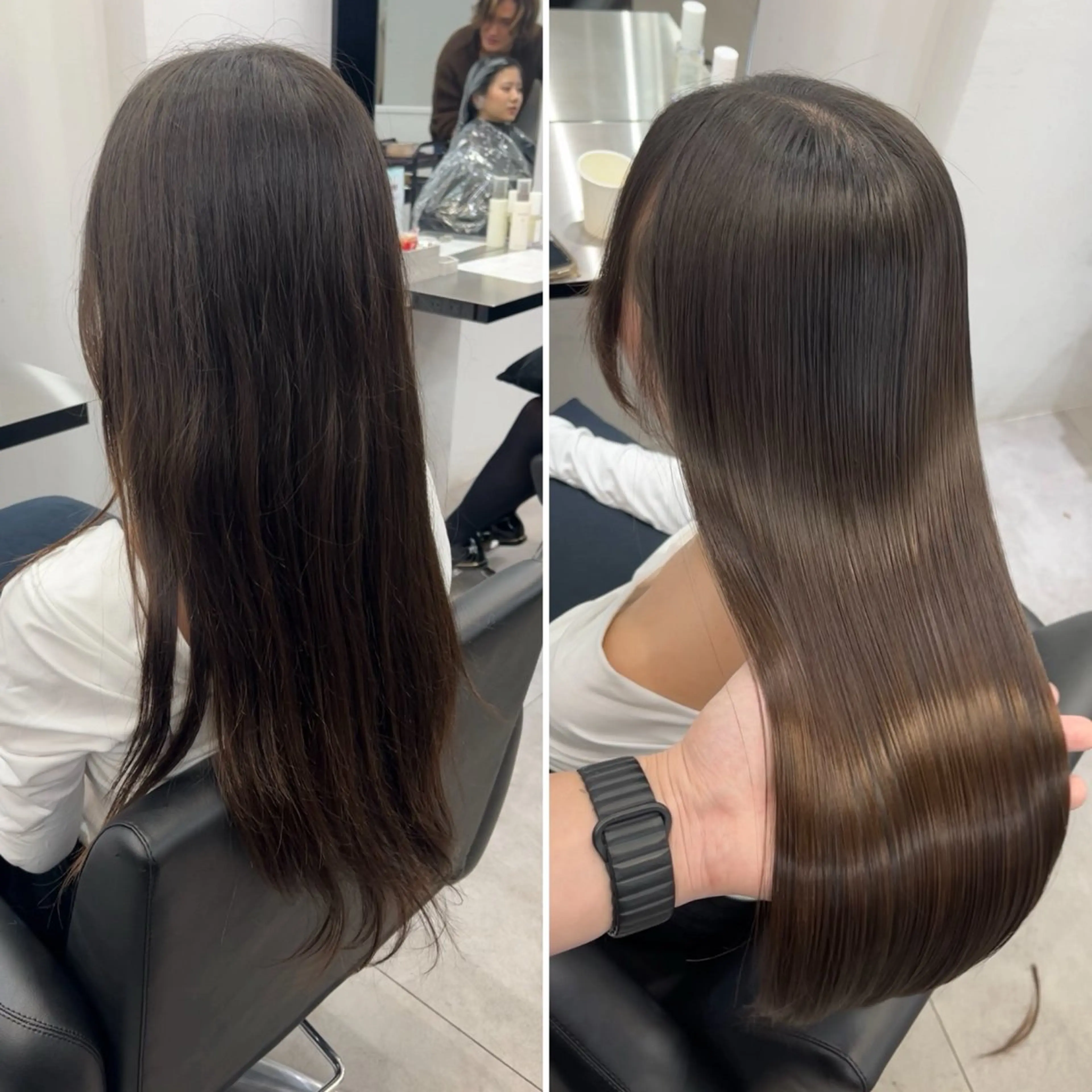 ロング カット ヘアカラー 縮毛矯正 トリートメント 髪質改善/縮毛矯正 梅田茶屋町/西尾祐作のヘアスタイル