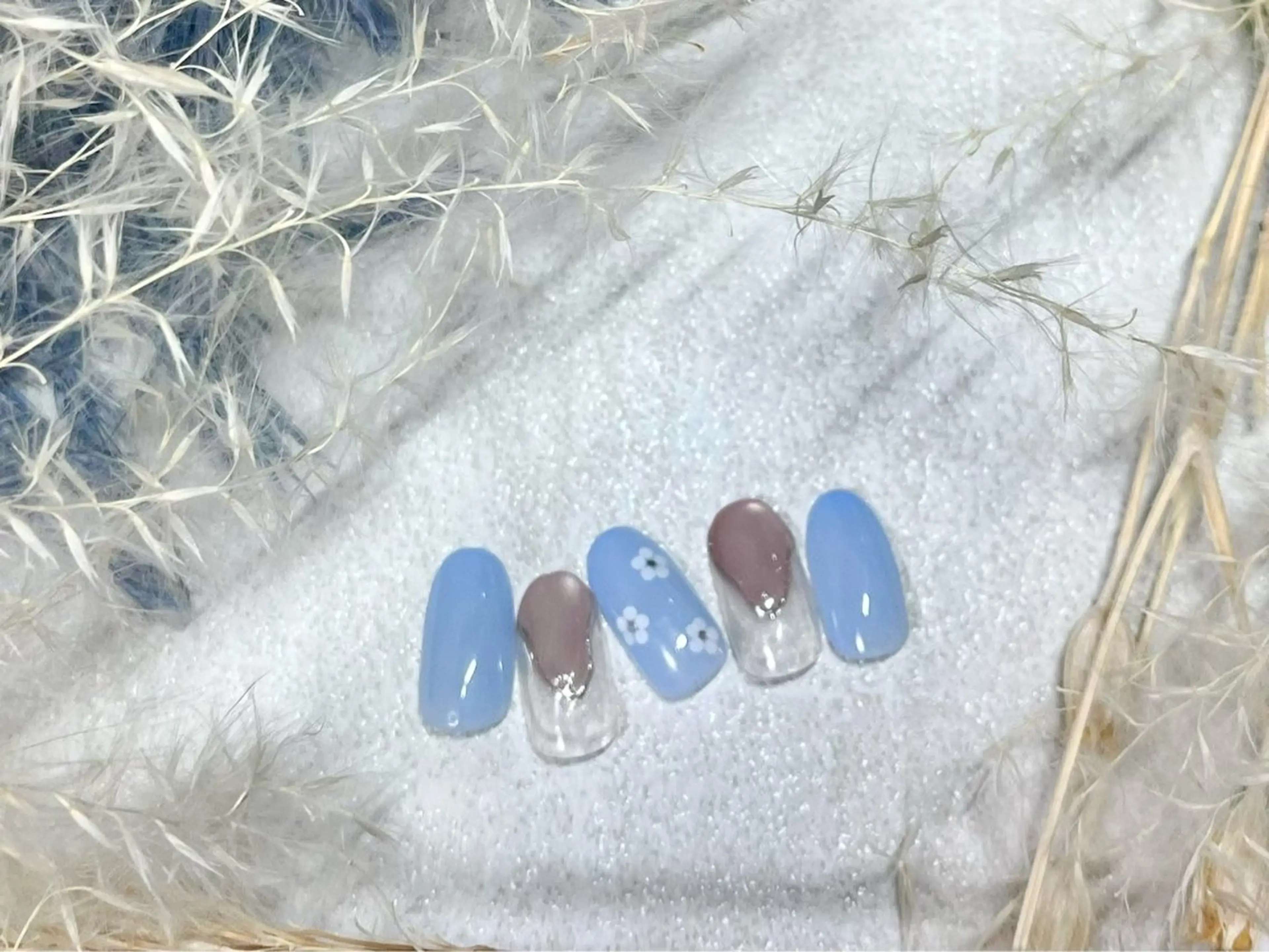 ネイル オーロラネイル 桜ネイル フラワーネイル フットネイル フレンチネイル ハンドネイル Mogu nail 二子玉川のネイルデザイン