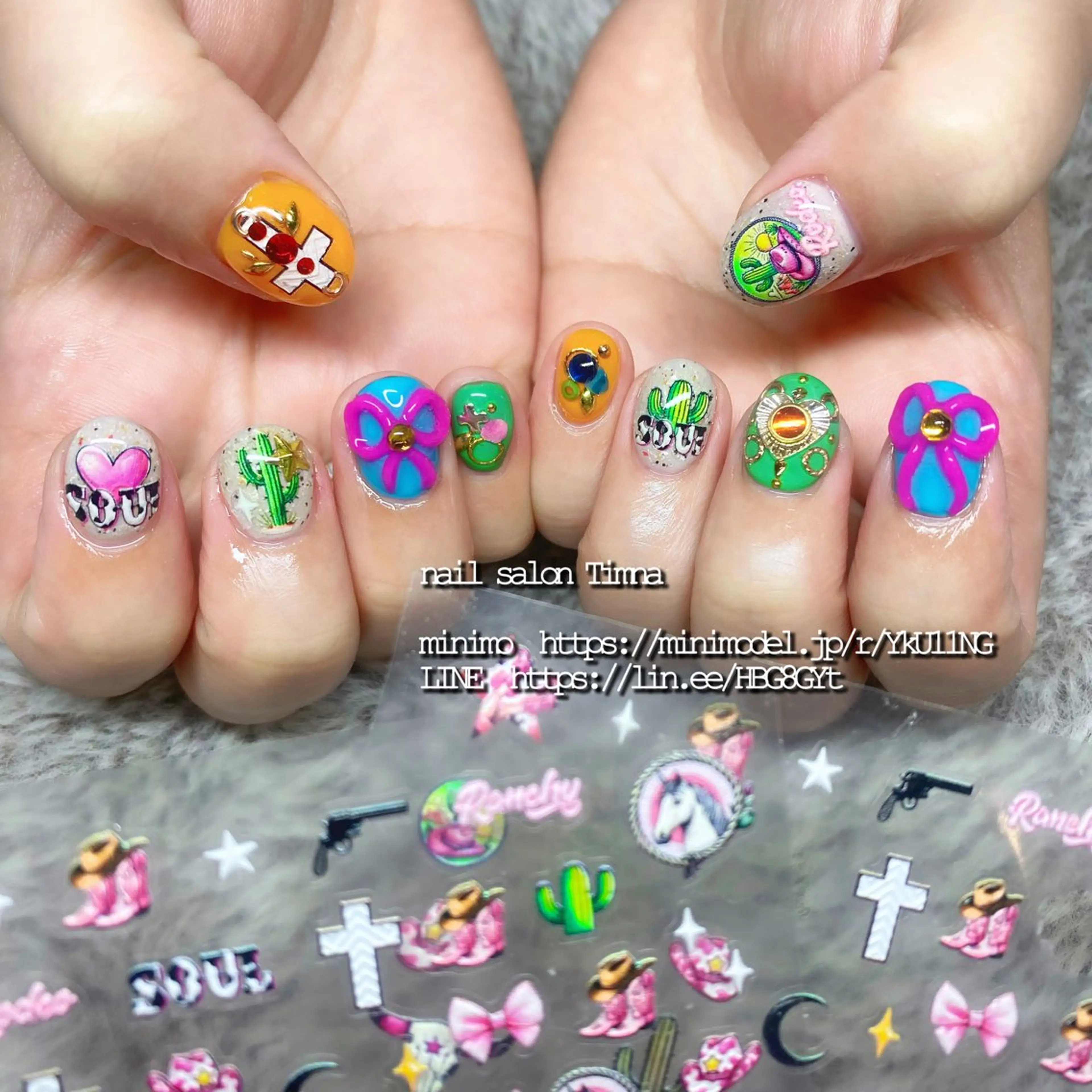 ショート ハンドネイル NAILSALON 🍔Timna🍟のネイルデザイン