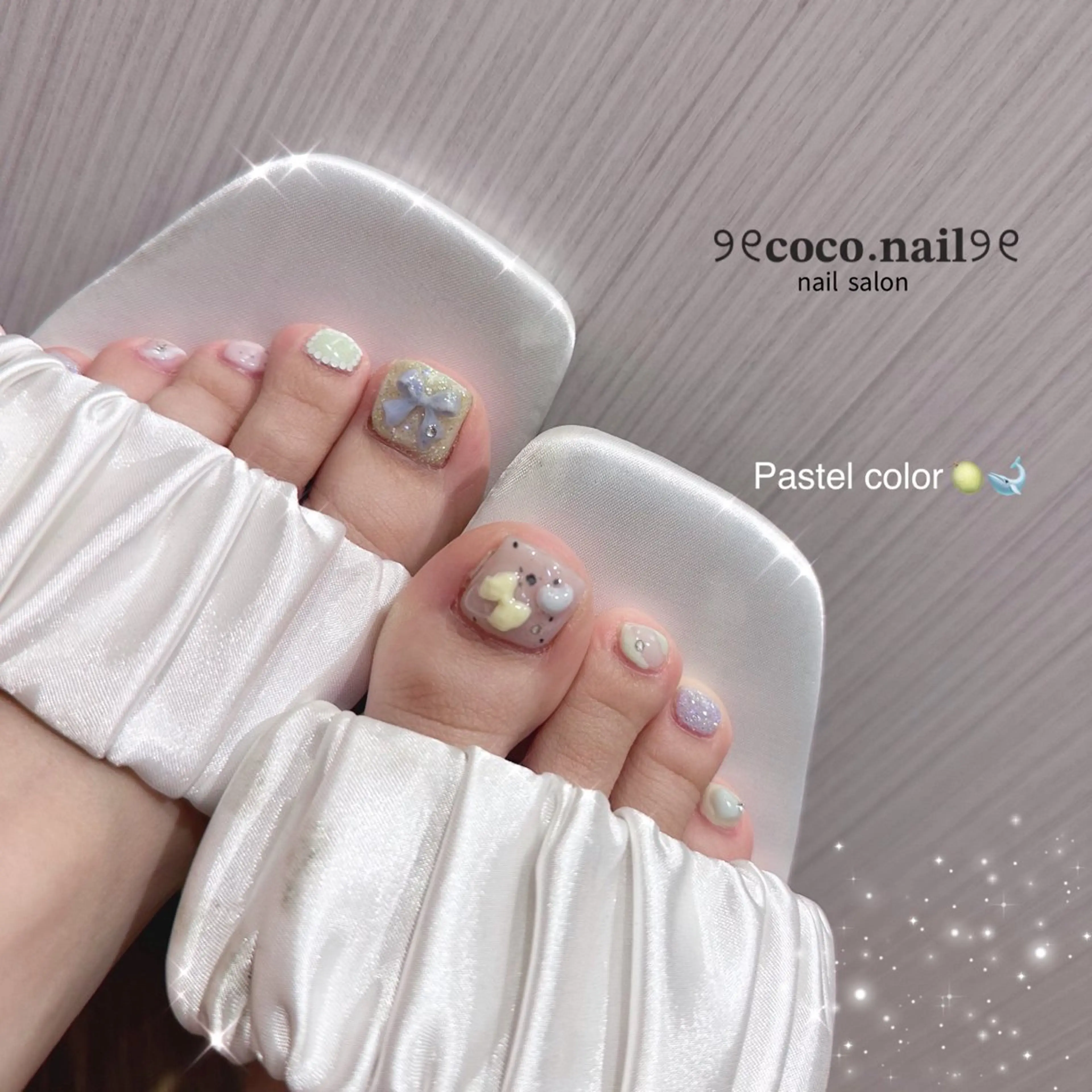 ネイル フットネイル lili.nail y2k/ワンホンのネイルデザイン