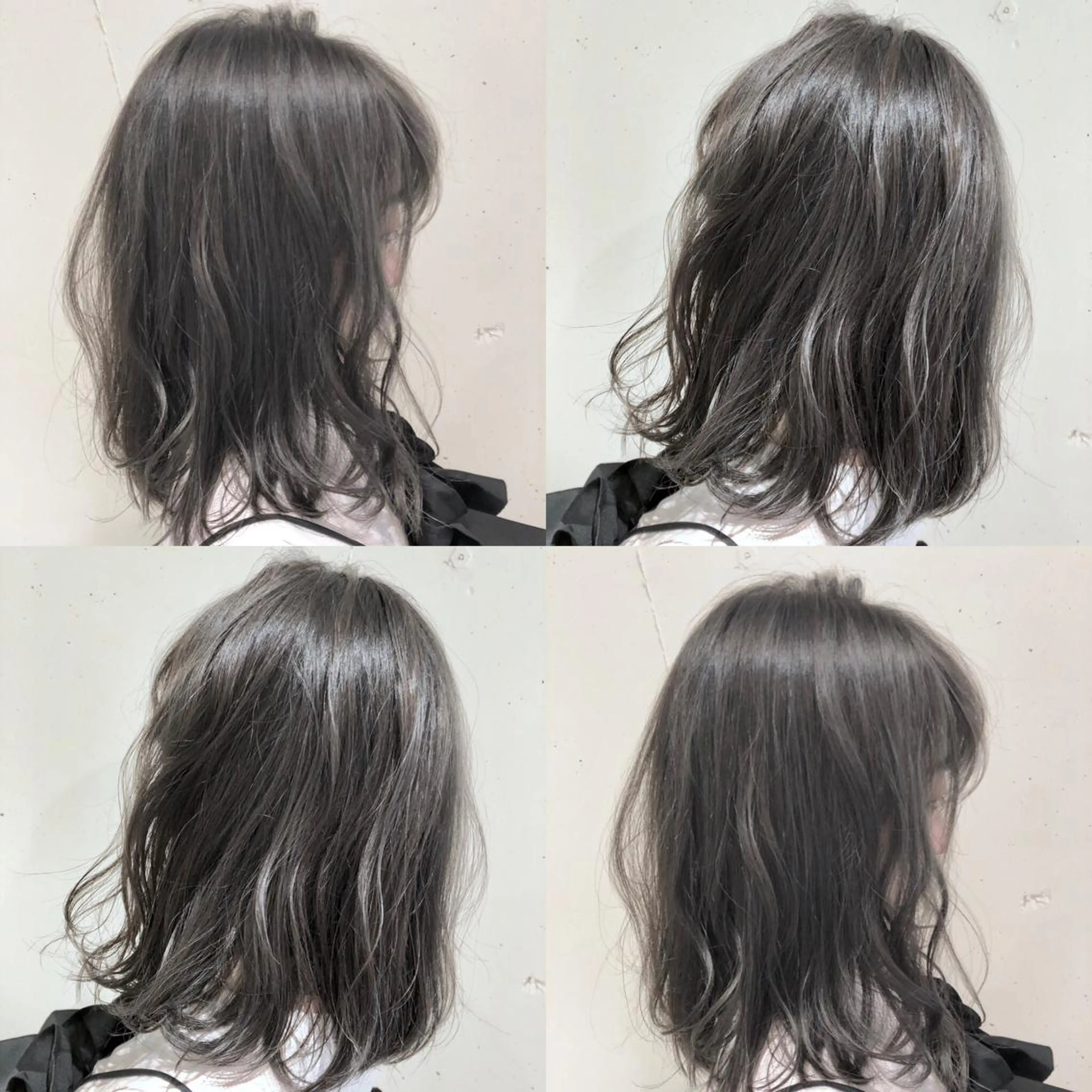 ミディアム カラー パーマ ヘアアレンジ バレイヤージュ ベージュカラー ブリーチ 透明感カラー グラデーションカラー 【ツヤ髪美容師】 ツダケイスケのヘアスタイル