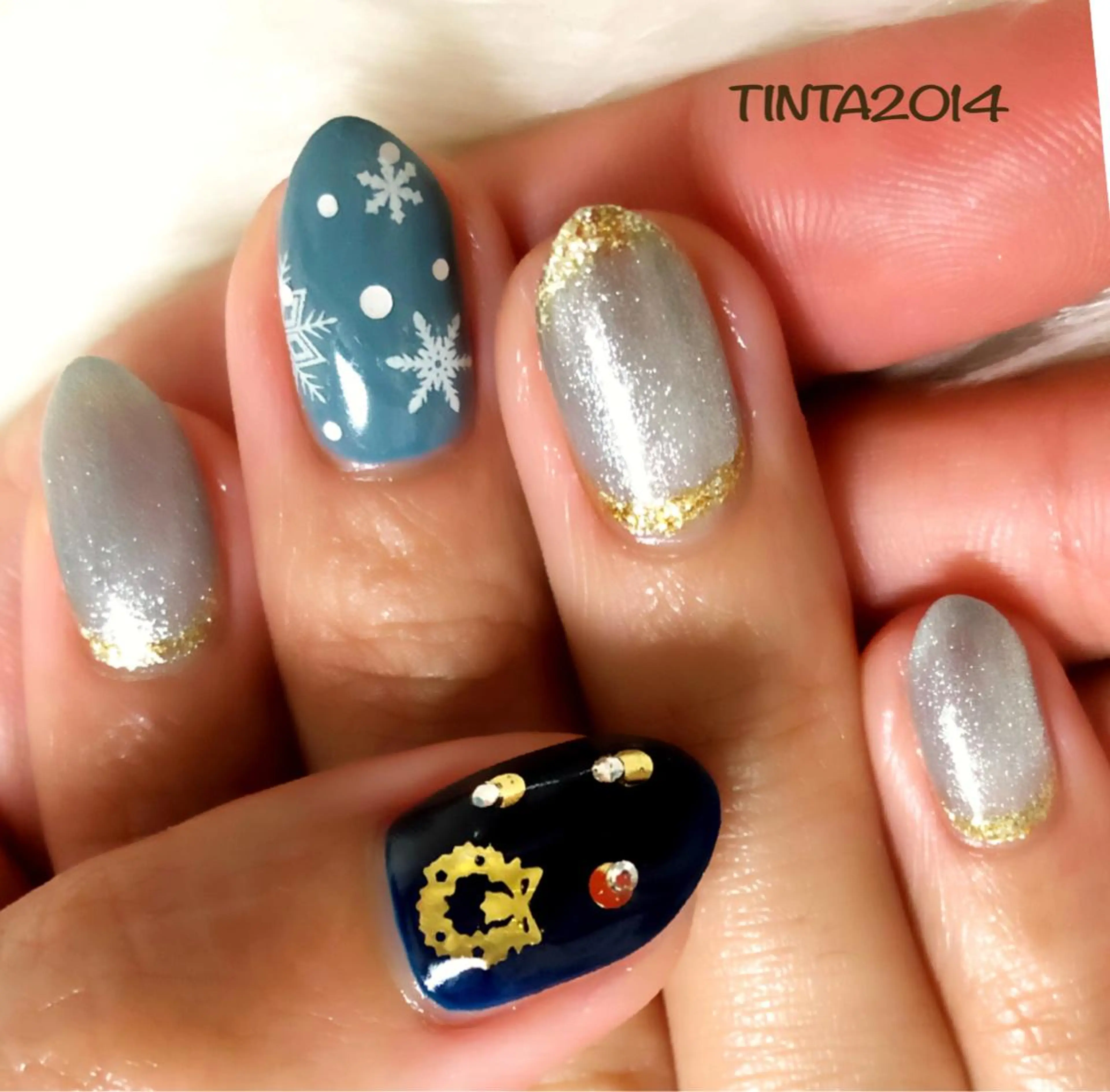 ネイル 冬ネイル クリスマス ネイルサロン ティンタ所属・馬場 典子のネイルデザイン