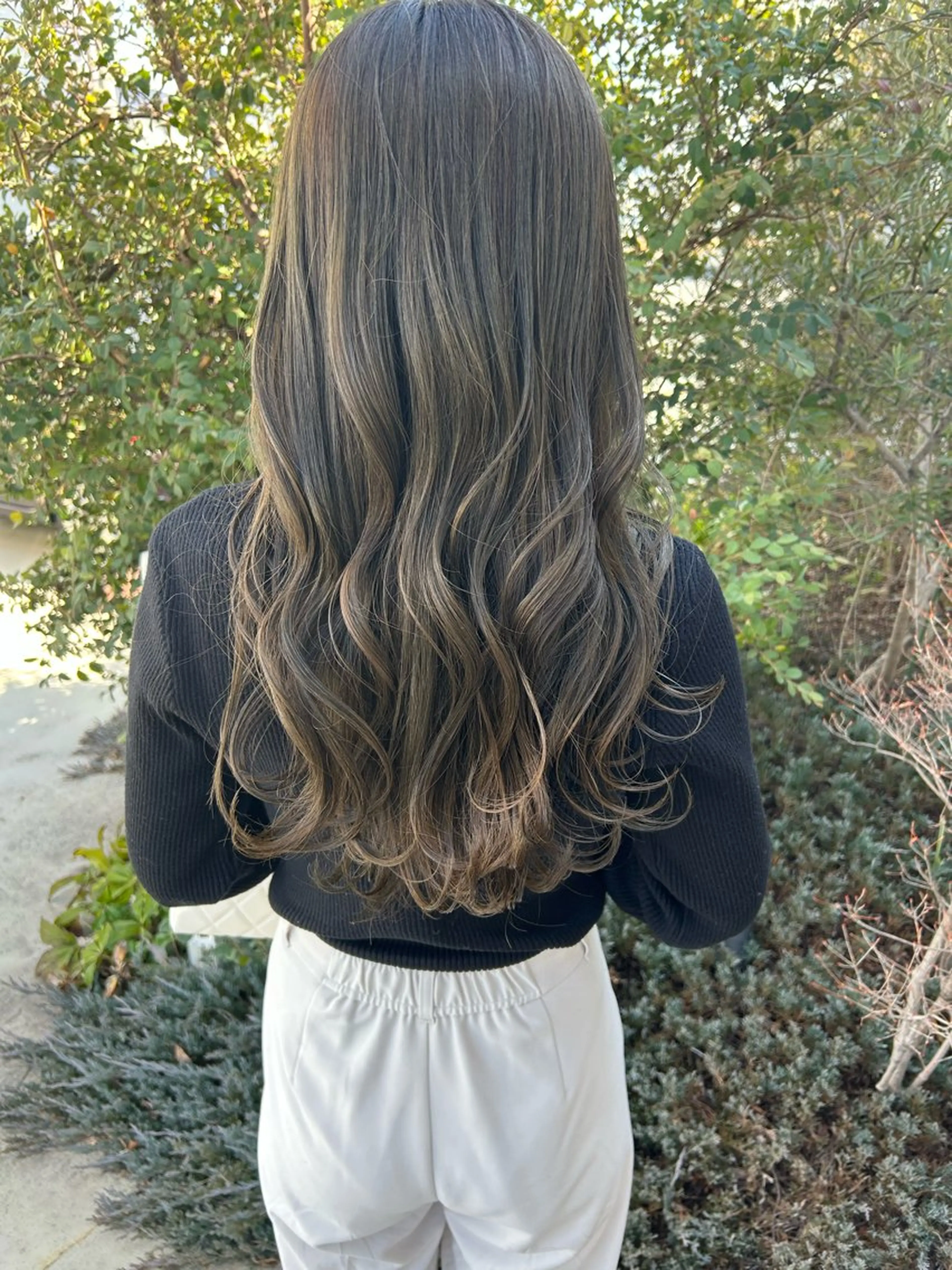 ロング ヘアカラー トリートメント 清原 里菜のヘアスタイル