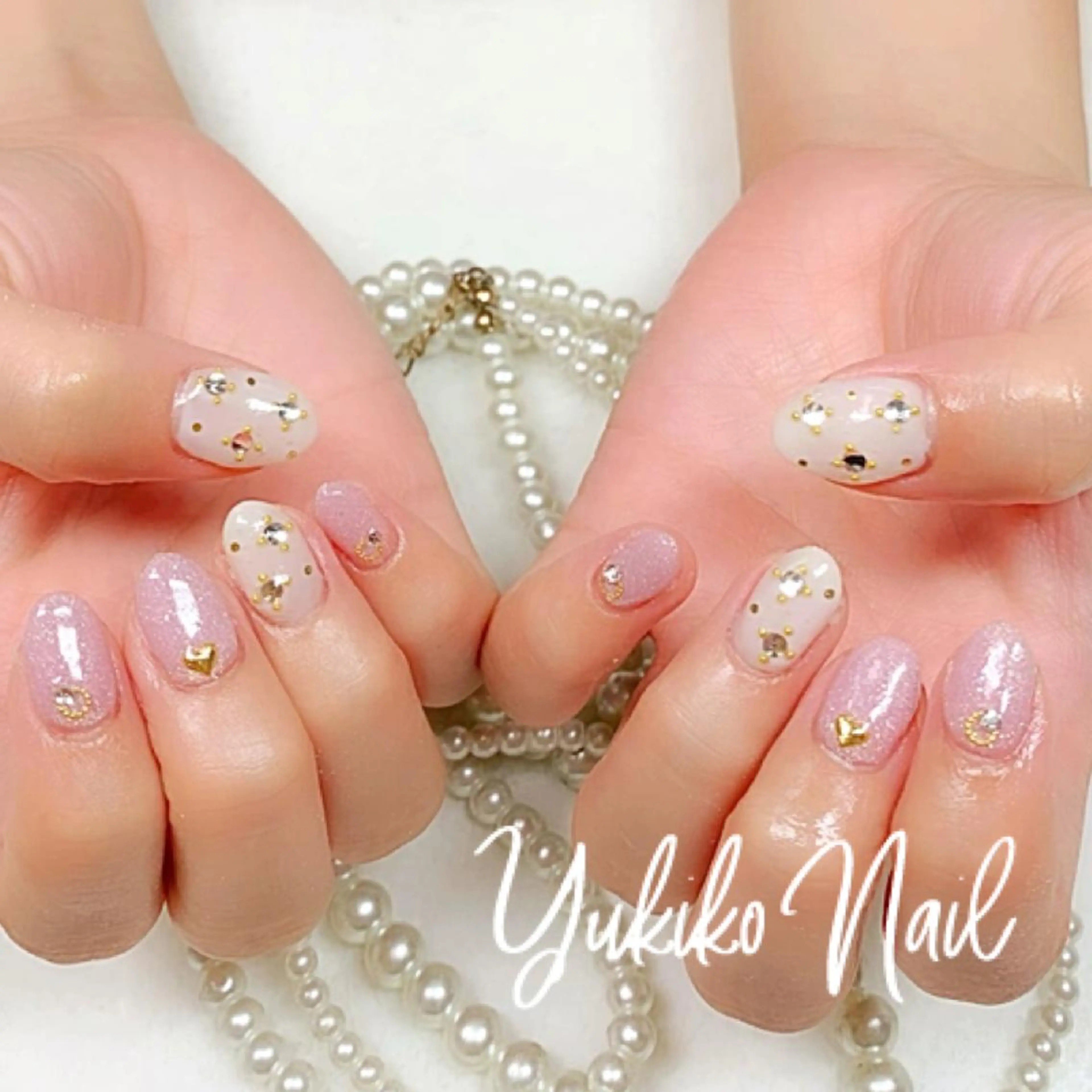 ネイル キラキラネイル ハンドネイル ユキコ ネイルのネイルデザイン