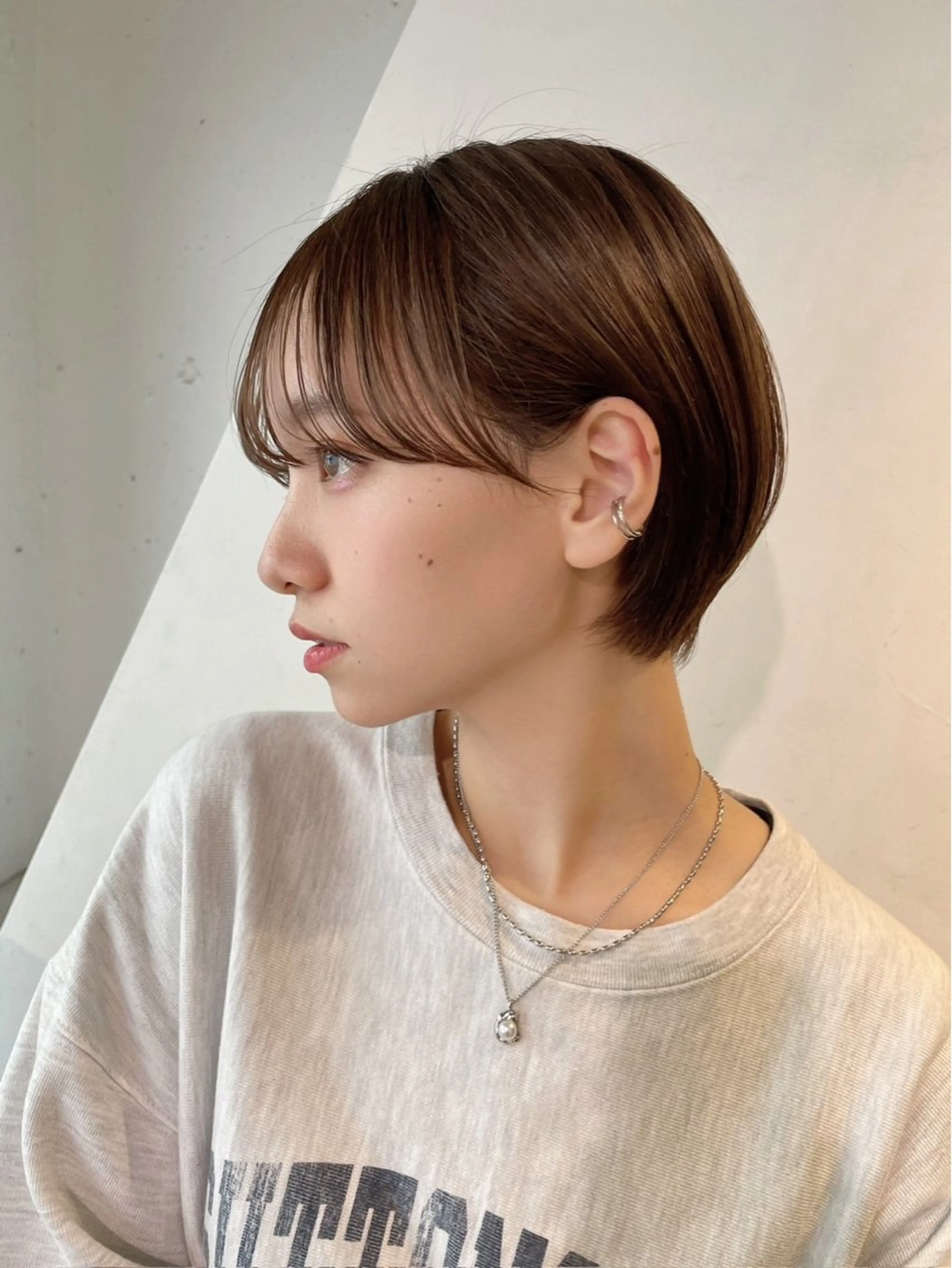 ショート 顔周りカット 似合わせカット ショートヘア 韓国風 レイヤー/seiyaのヘアスタイル