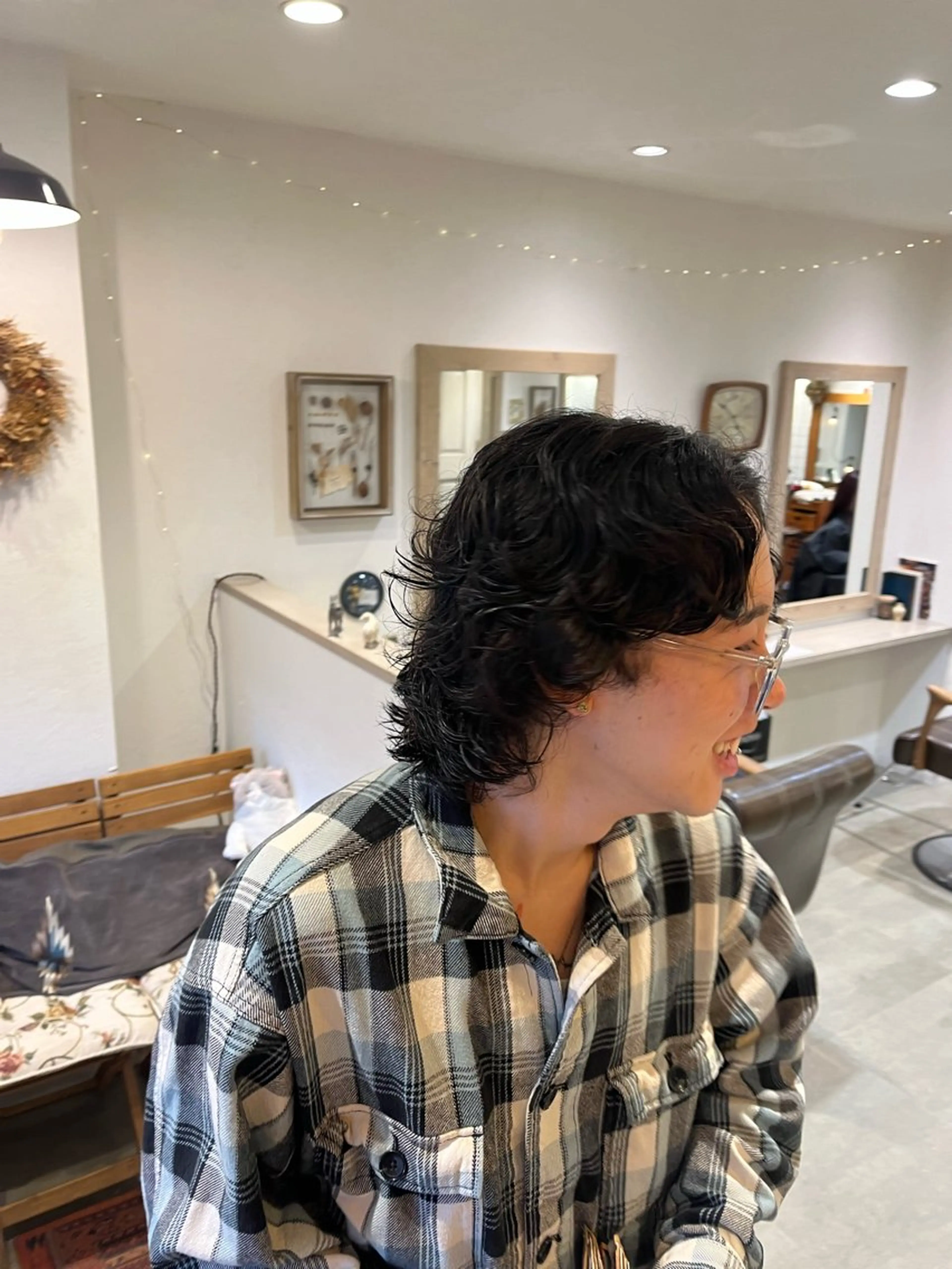 ミディアム パーマ メンズ ミディアムパーマ メンズパーマ Lamp所属・🌀メンズパーマ🌀 🐏丸山祐宇🐏のヘアスタイル