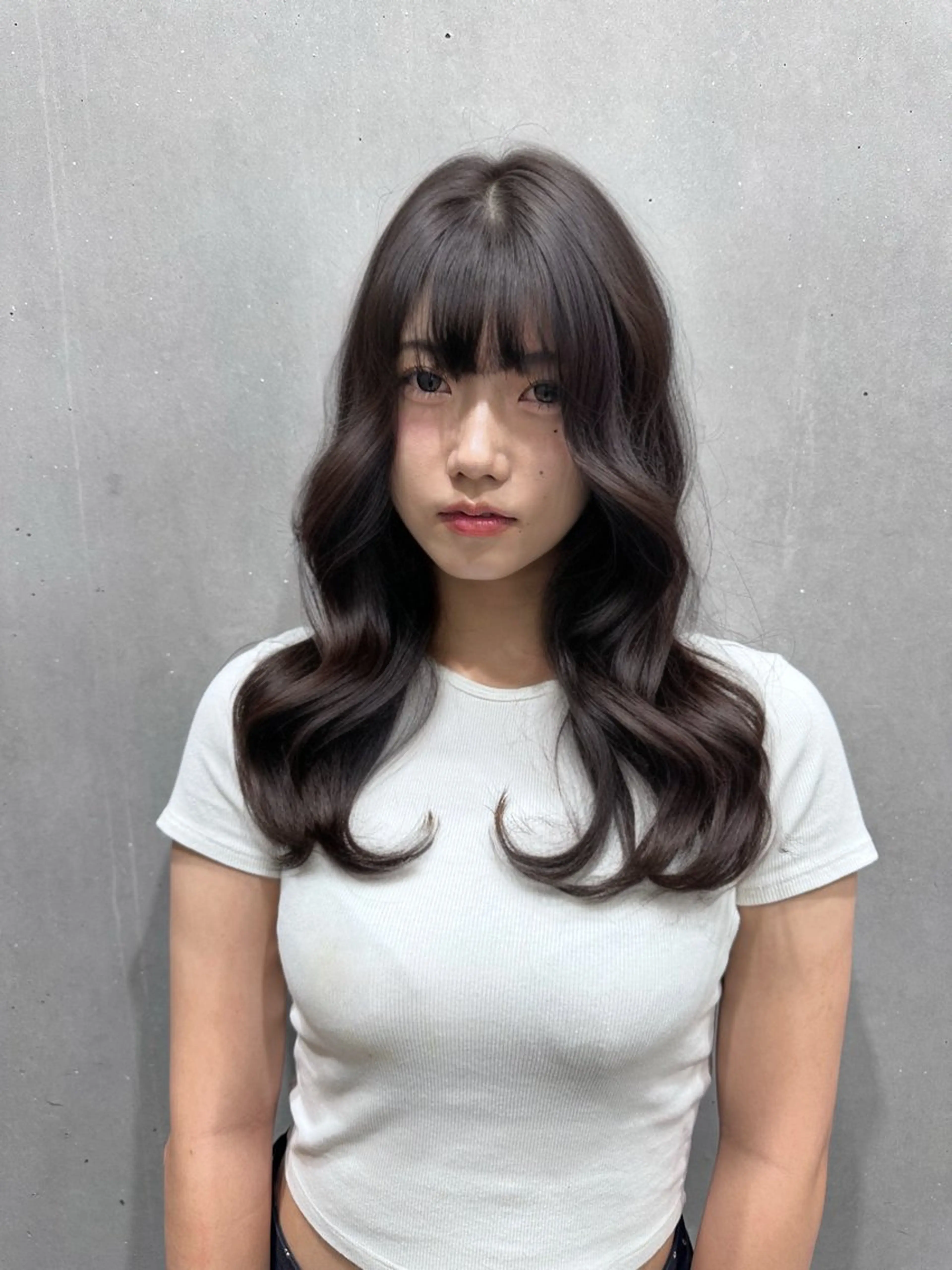 ロング 中嶋蓮 透明感カラー韓国ヘアのヘアスタイル