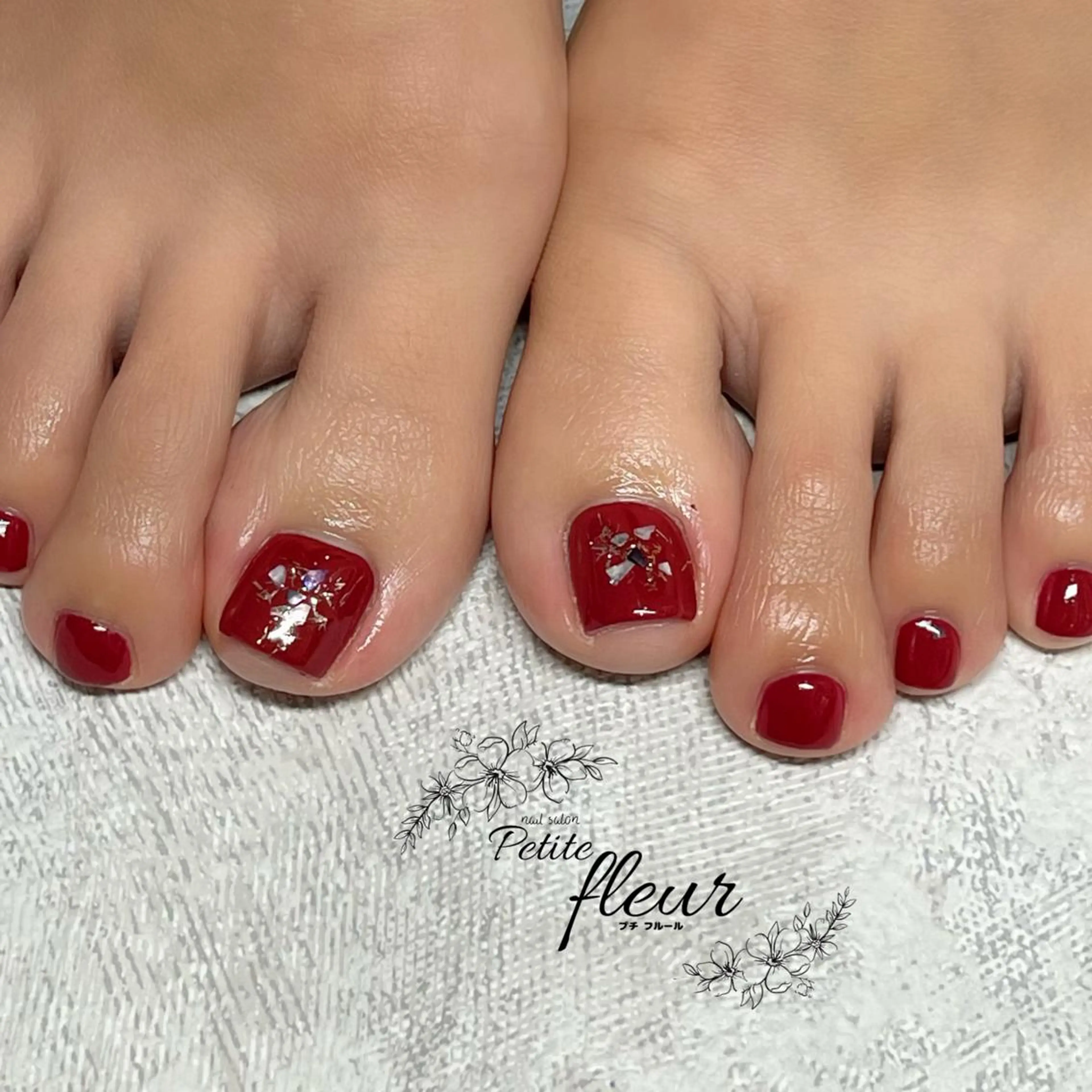 ネイル ボルドー フットネイル ❁⃘*。Petite fleur❁⃘*りさのネイルデザイン