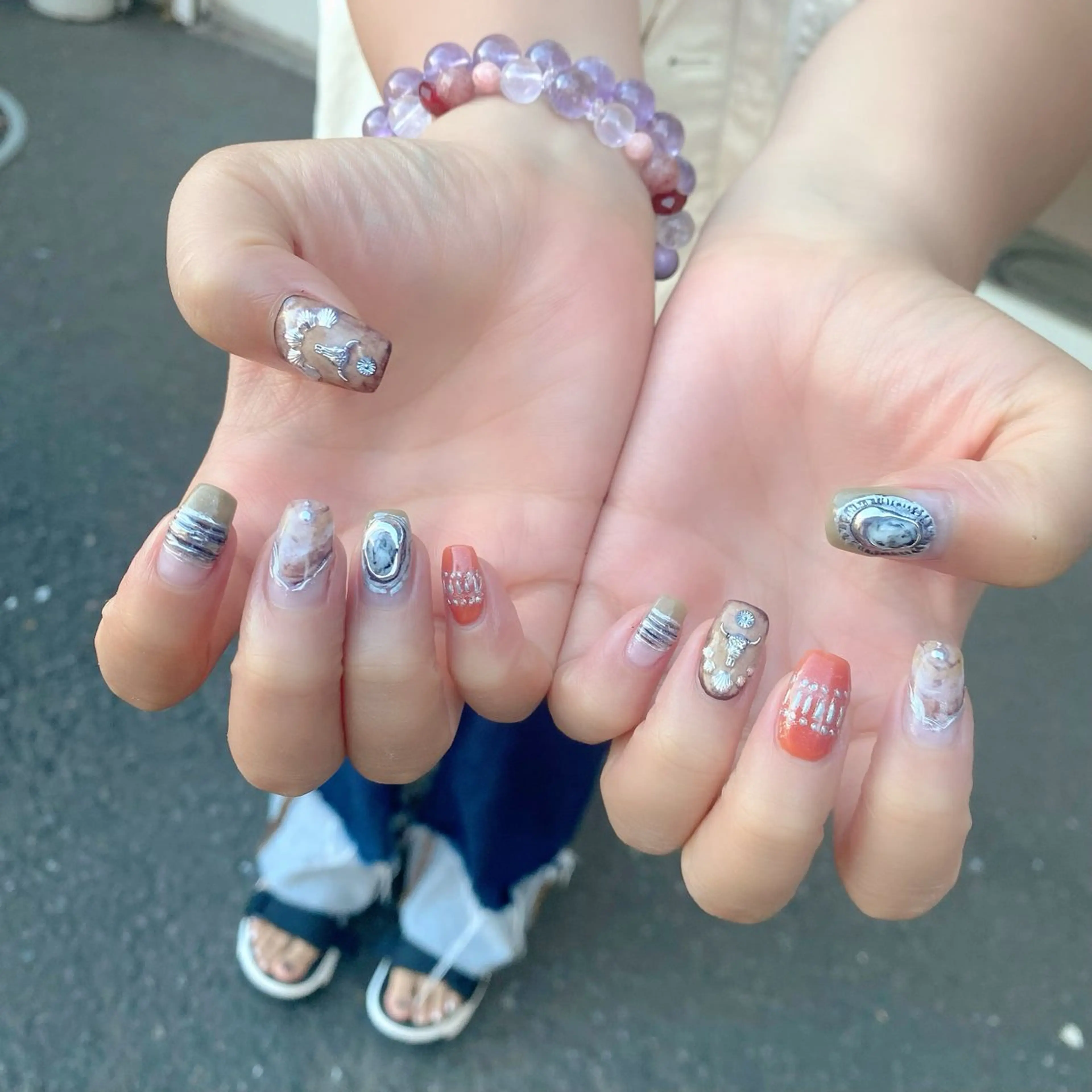 ネイル ニュアンスネイル 夏ネイル ハンドネイル Salon Ｋのネイルデザイン