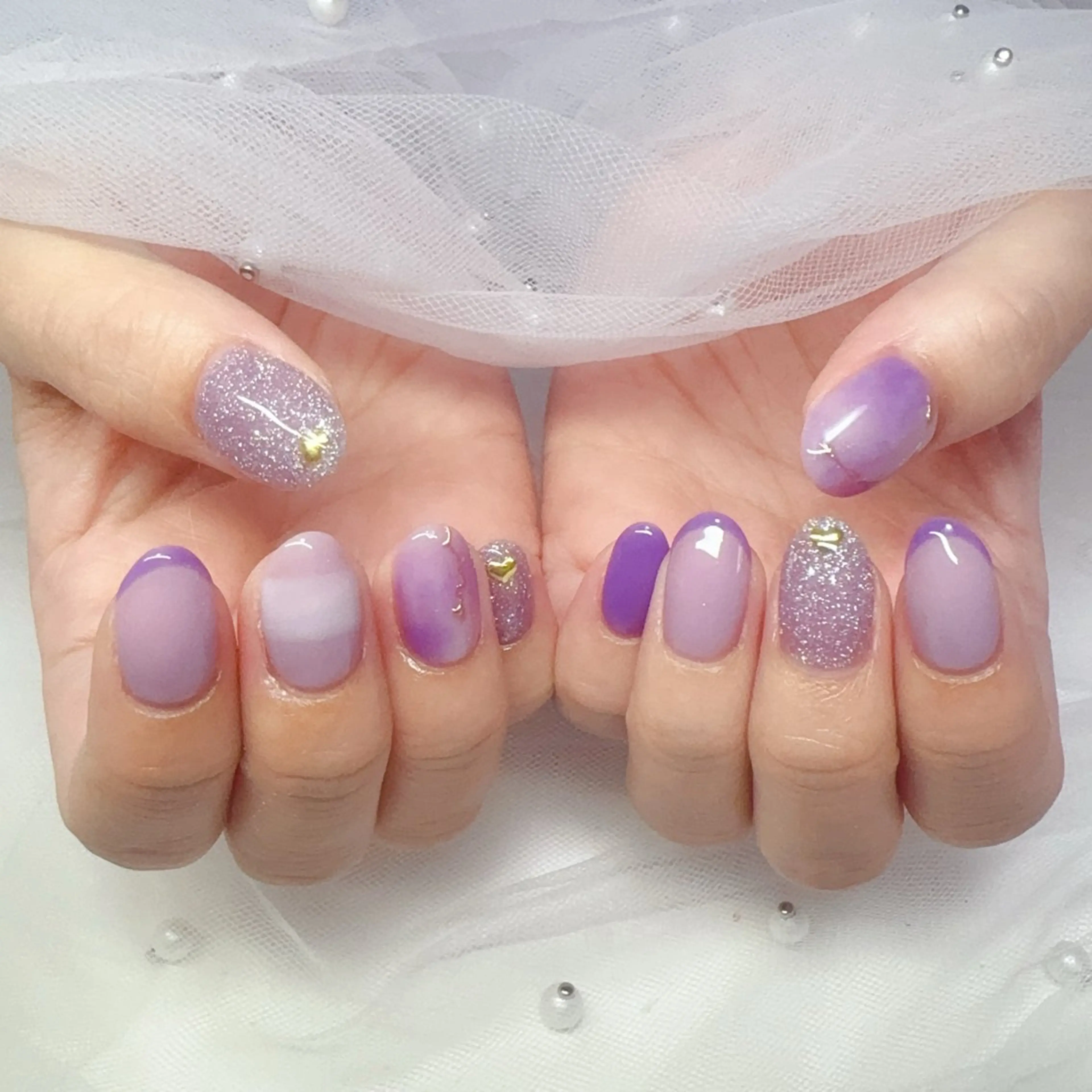 ネイル チークネイル 桜ネイル ジェルネイル キラキラネイル マグネットネイル ハンドネイル YUYI.nail salonのネイルデザイン