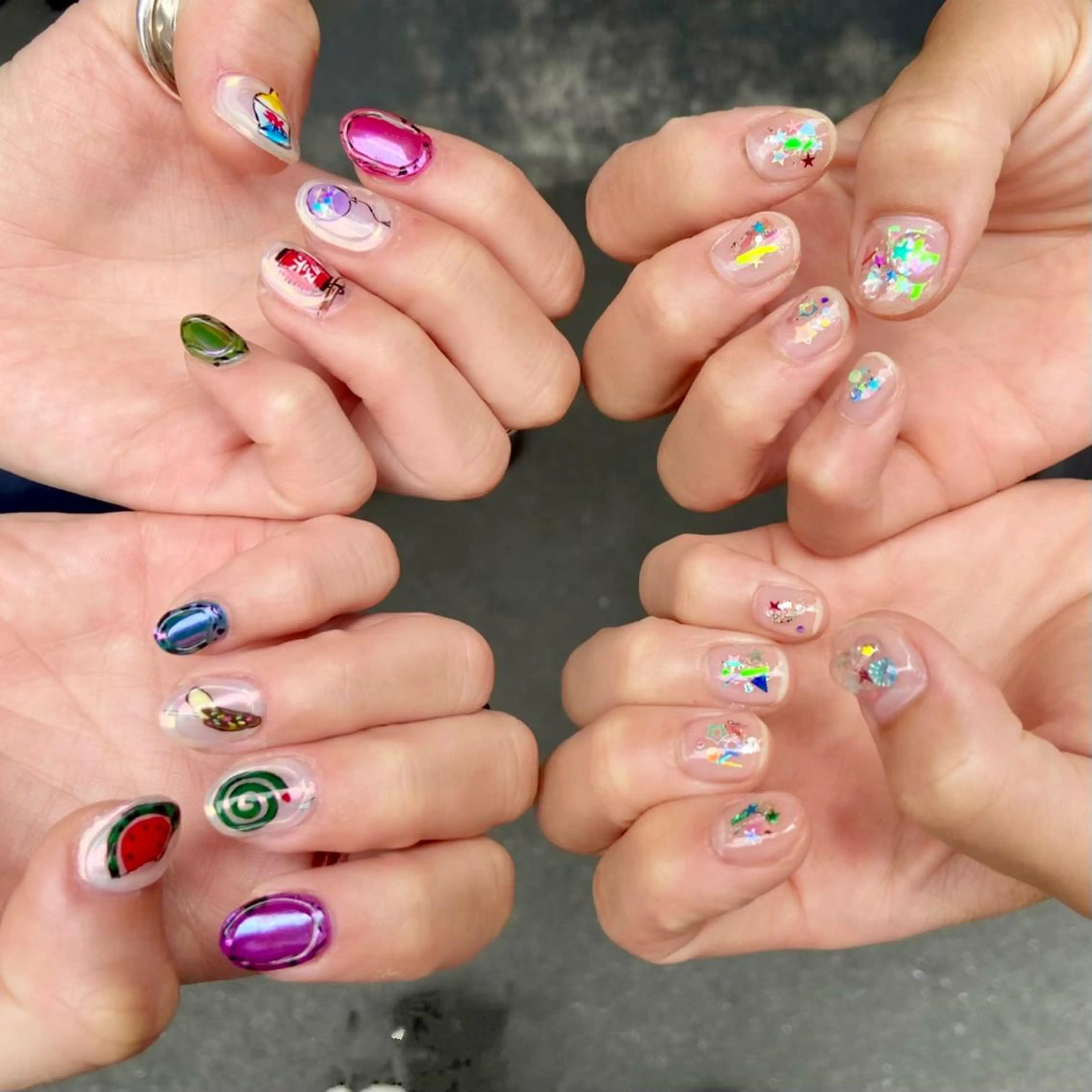 ネイル アートネイル カジュアル クリアネイル マグネットネイル ニュアンスネイル atelierLoopbyshiho所属・atelier Loop♪MIKAのネイルデザイン