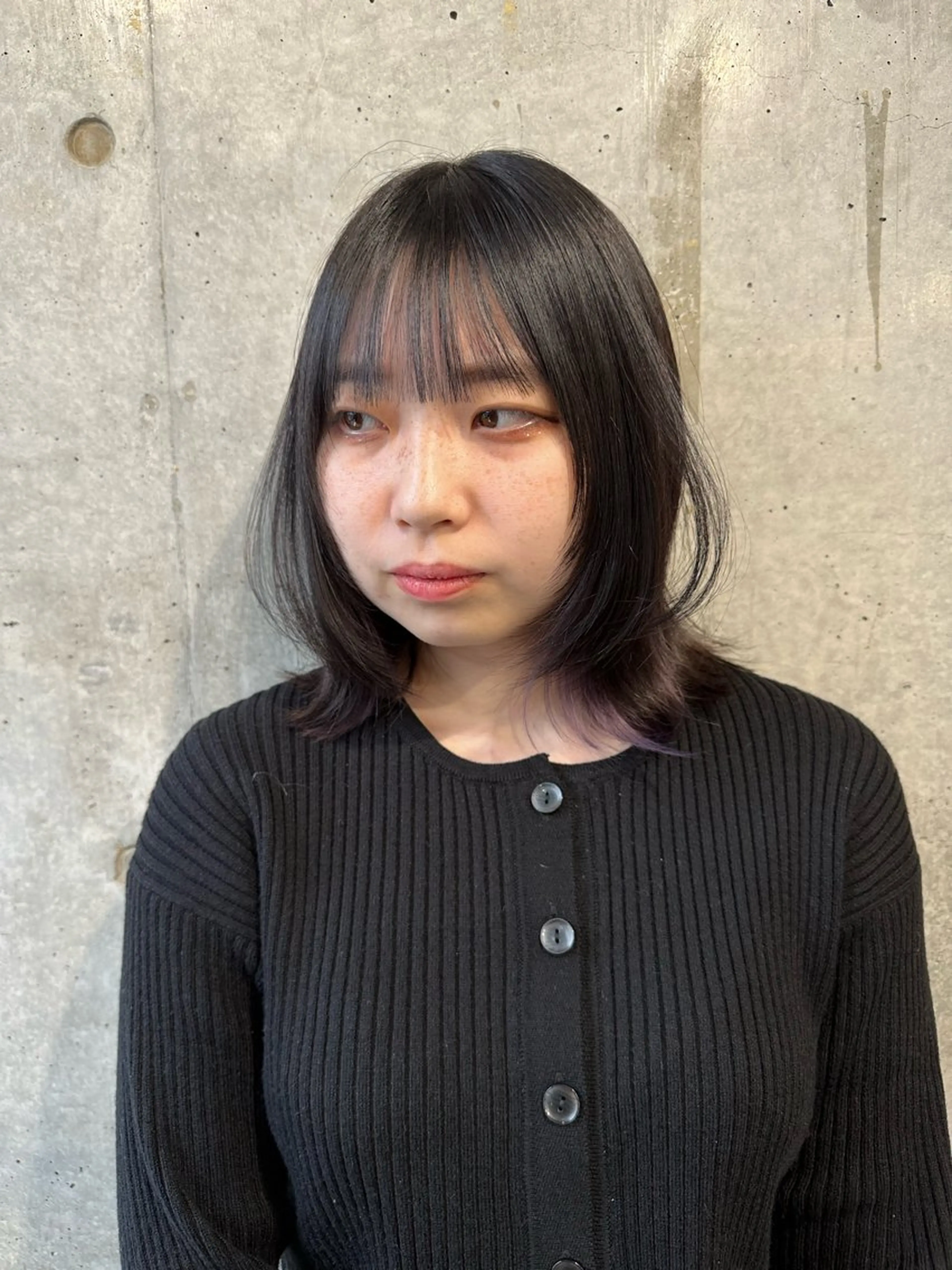 ミディアム カラー アディクシーカラー ブリーチ ケアブリーチ ダブルカラー イヤリングカラー fullbloom hair&spa所属・DAIKIベージュ 🍂レイヤーカットのヘアスタイル