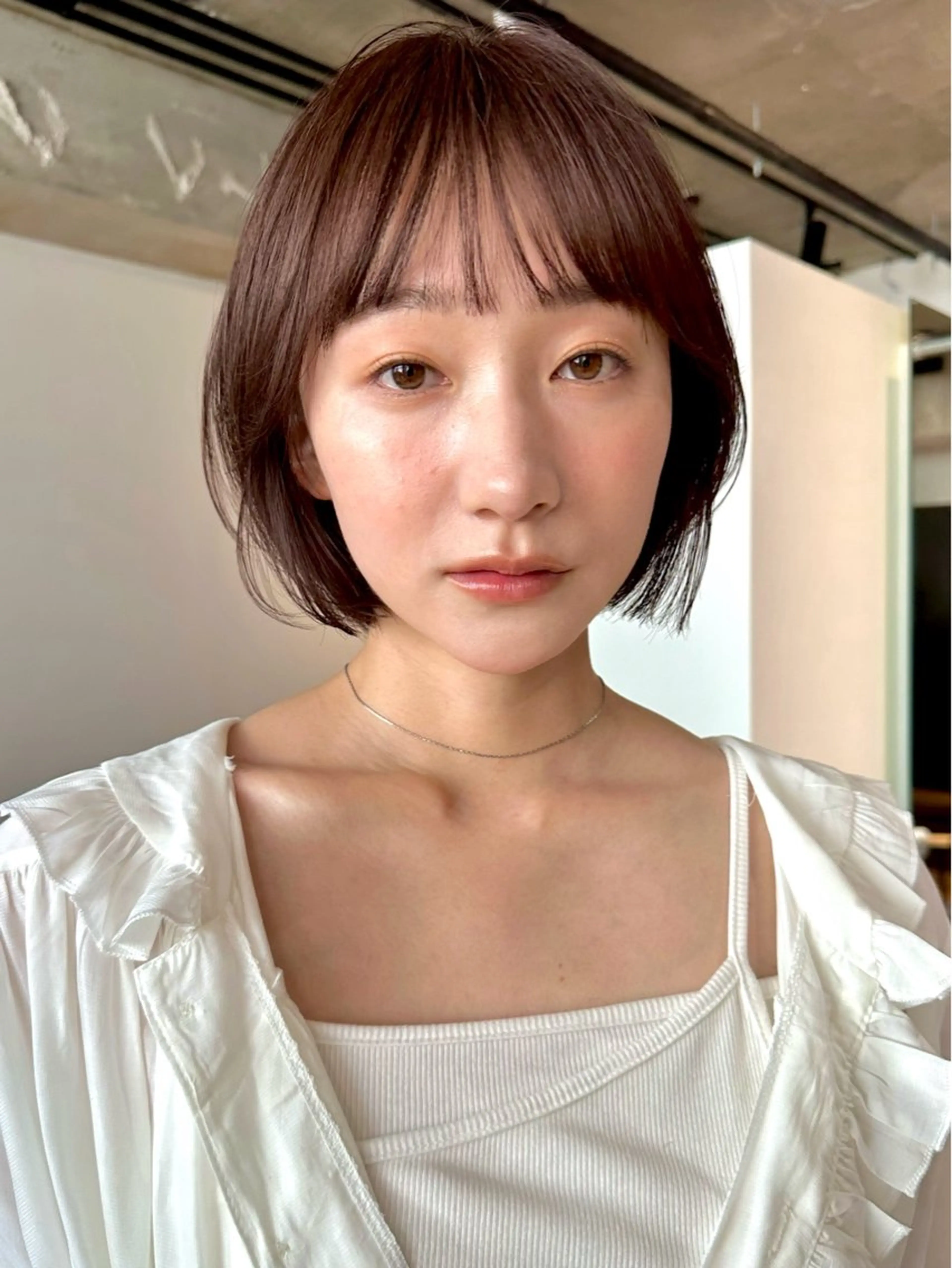 ショート カラー パーマ 🫧小顔×似合わせ× 透明感カラー🫧のヘアスタイル