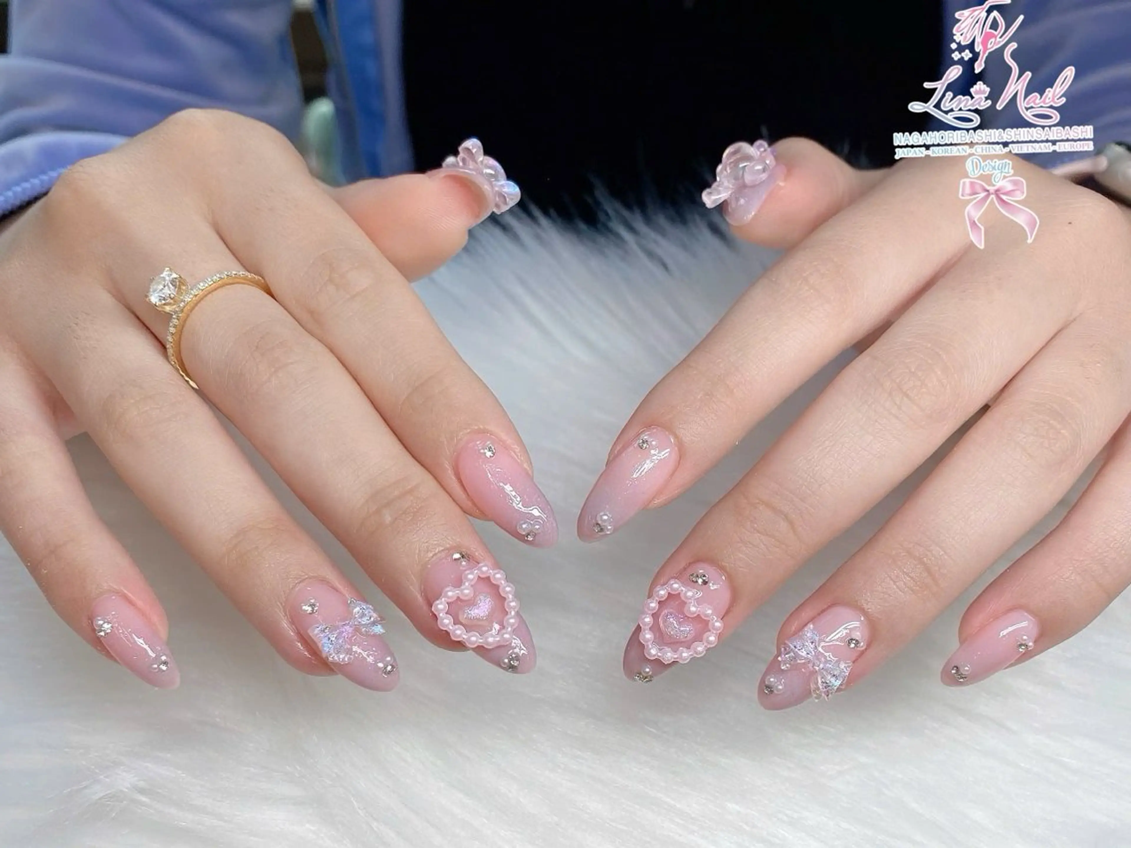 ネイル アートネイル フットネイル 韓国ネイル ロングネイル 持ち込み リナネイル 長堀橋店／東心斎橋店のネイルデザイン