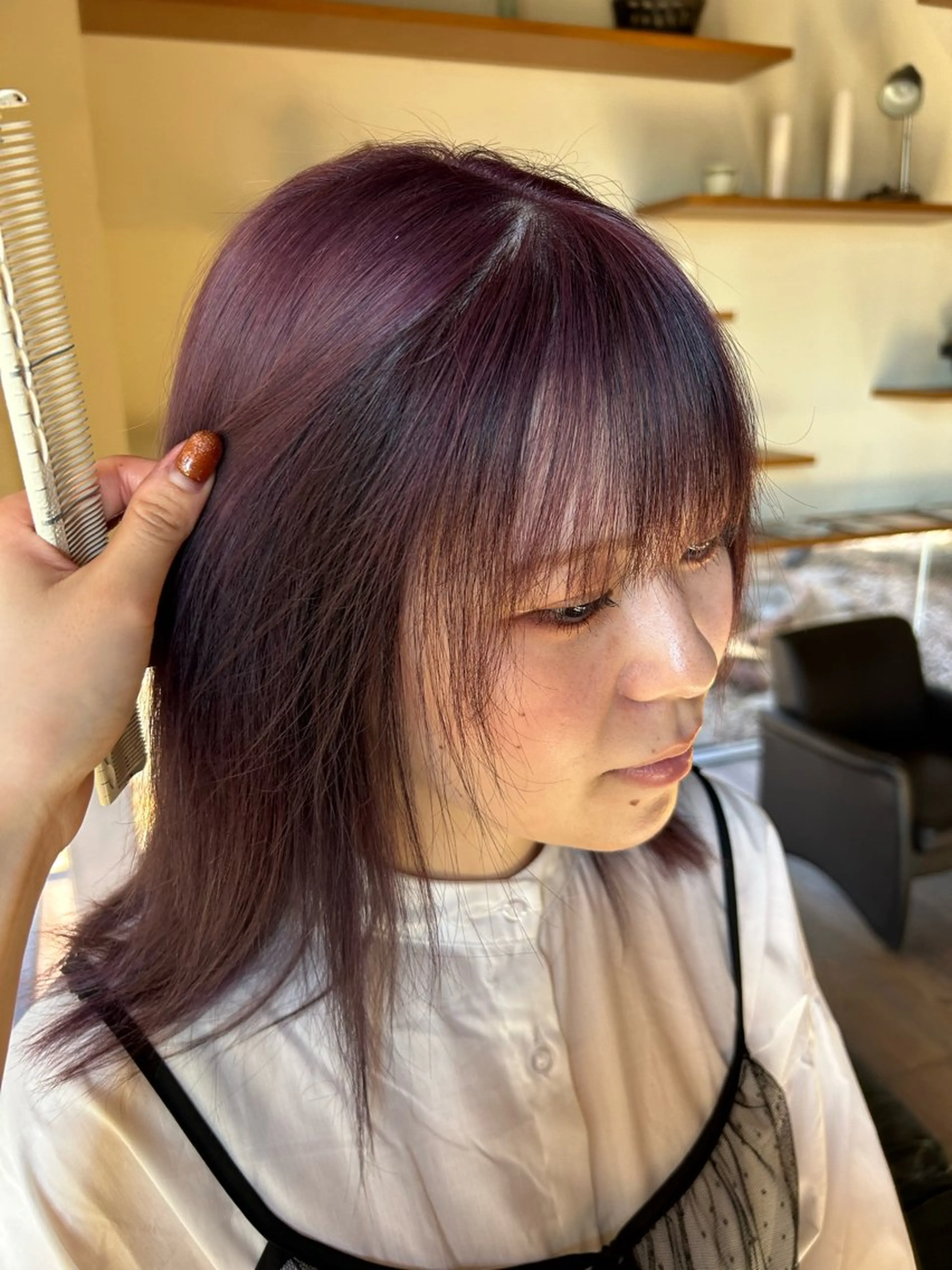 ミディアム カラー インナーカラー 村松 麻菜のヘアスタイル