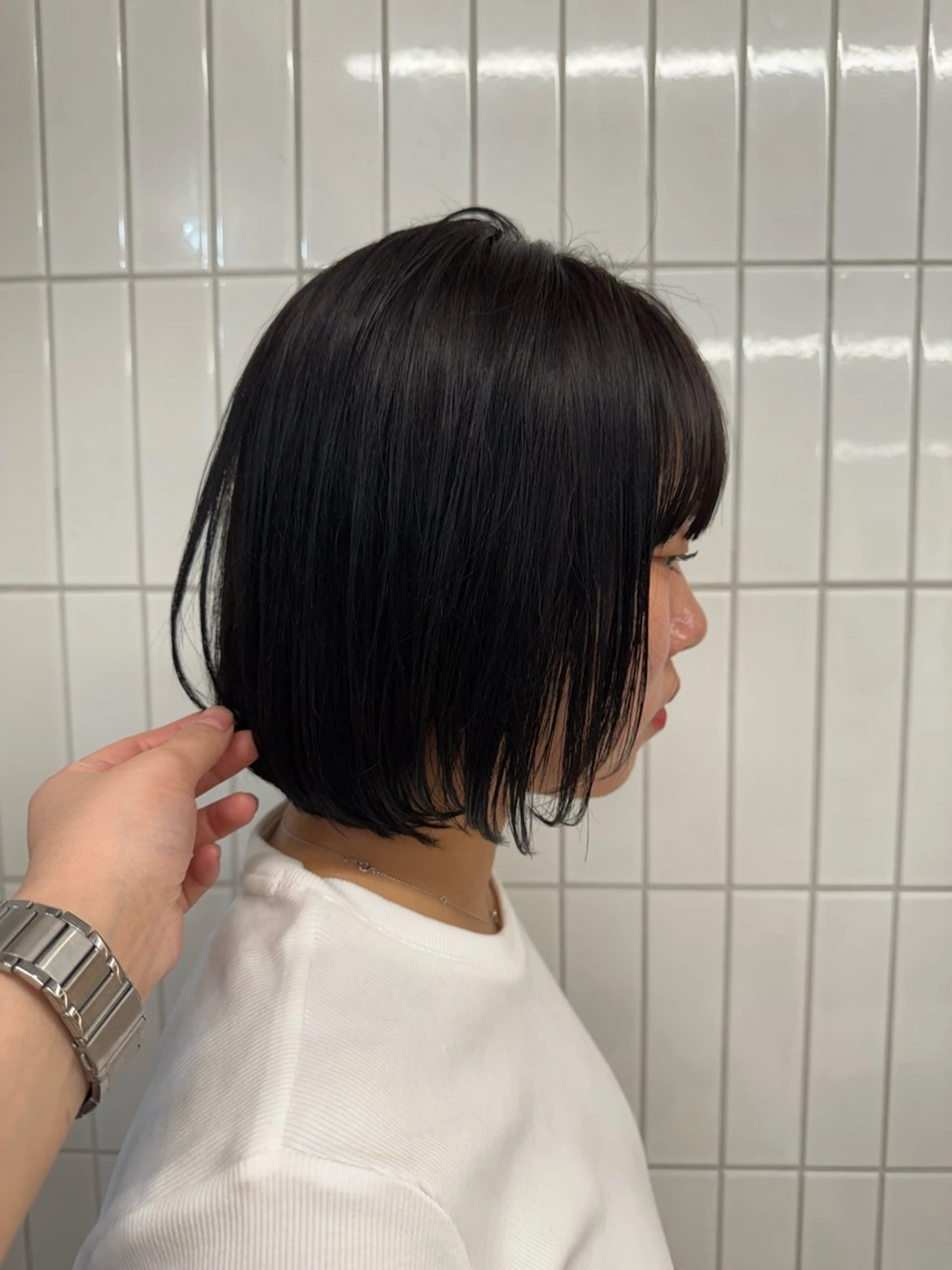 ショート カラー nico TOKYO所属・ニュアンス/ センターパート/イノのヘアスタイル