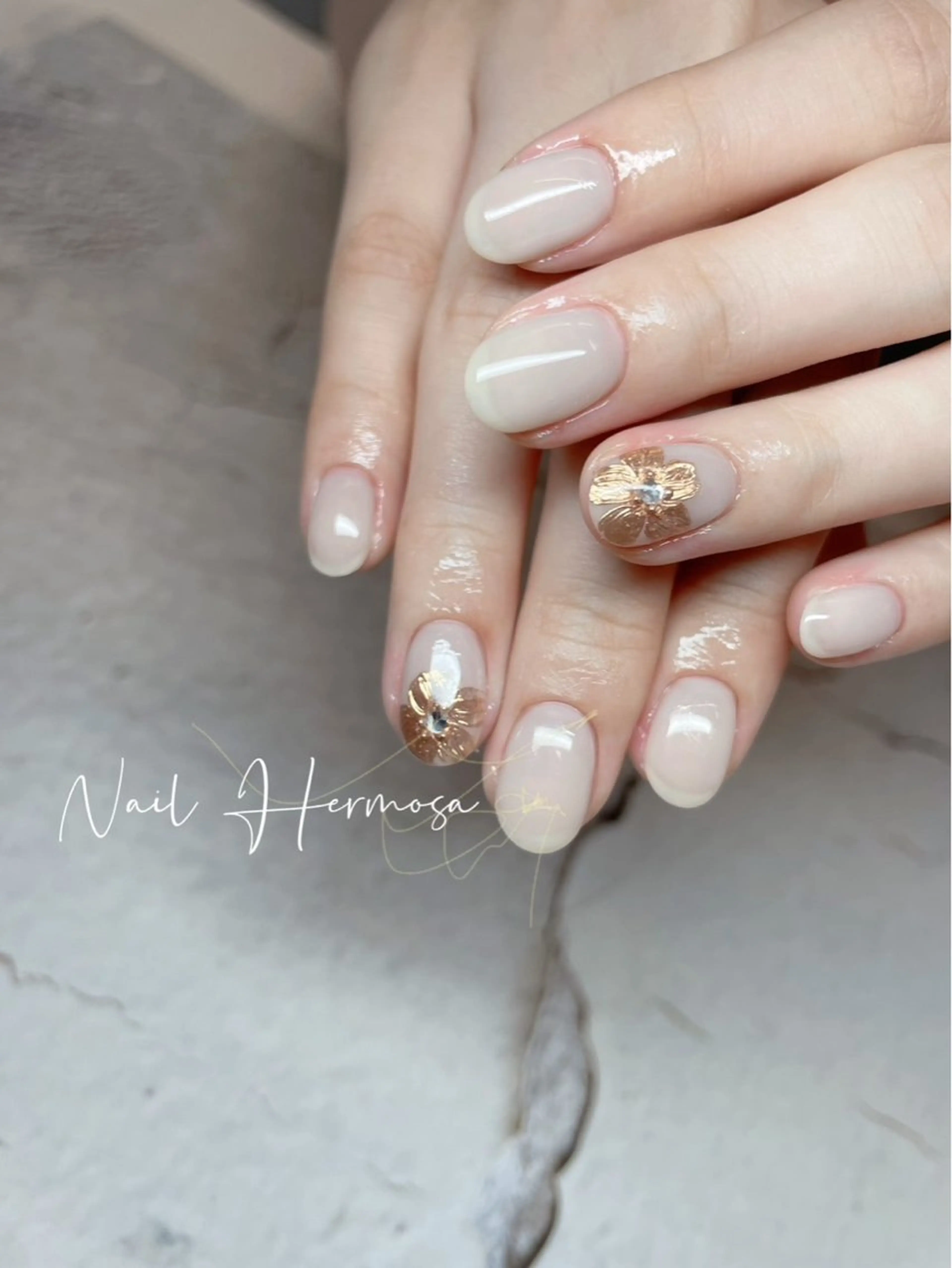 ネイル 長さ出し フラッシュネイル フットネイル ジェルネイル マグネットネイル ハンドネイル エルモサ YURIKAのネイルデザイン