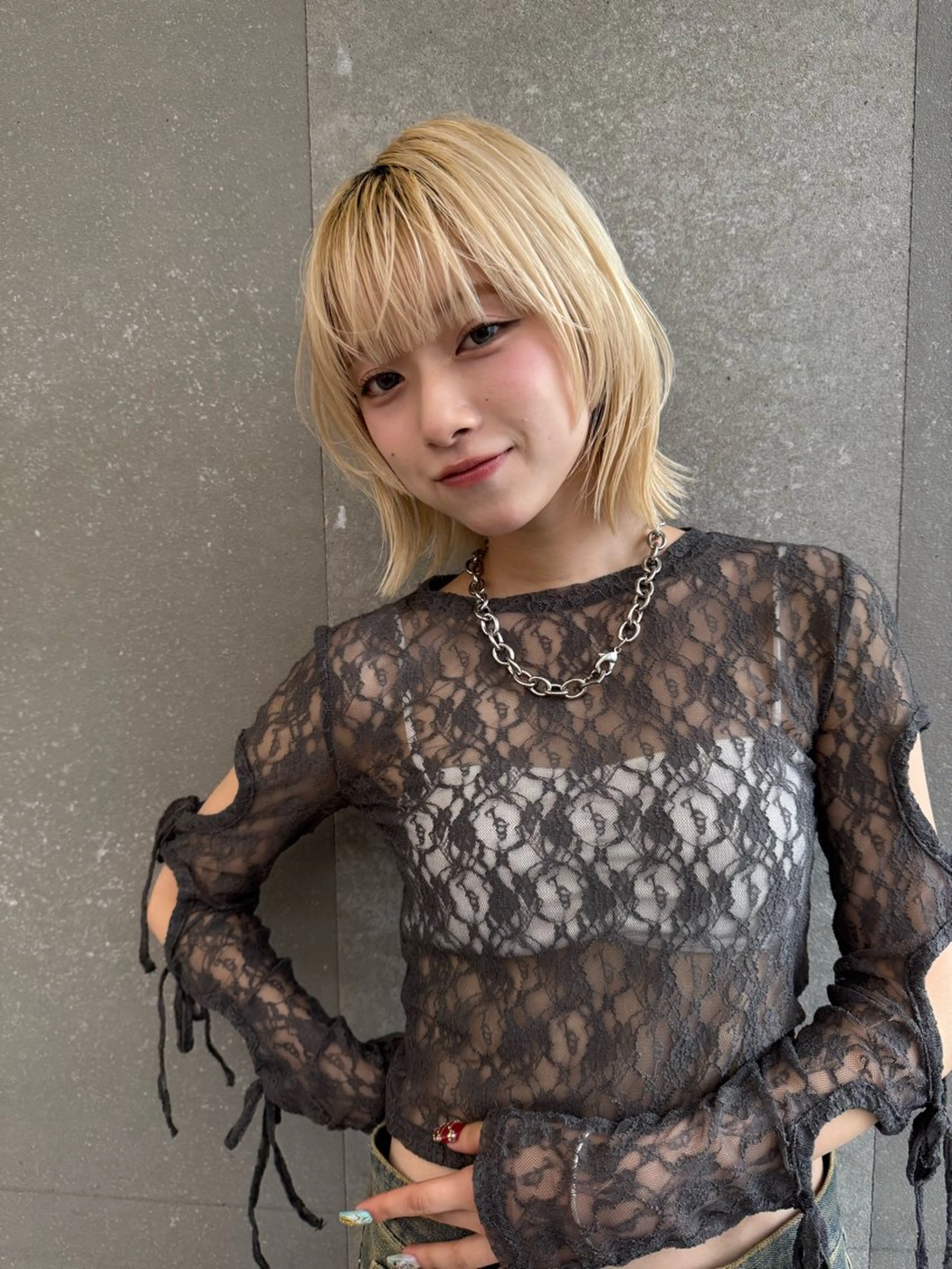 ミディアム カット ヘアカラー トリートメント 🩵縮毛矯正・ボブ 岩原朋也🩵のヘアスタイル