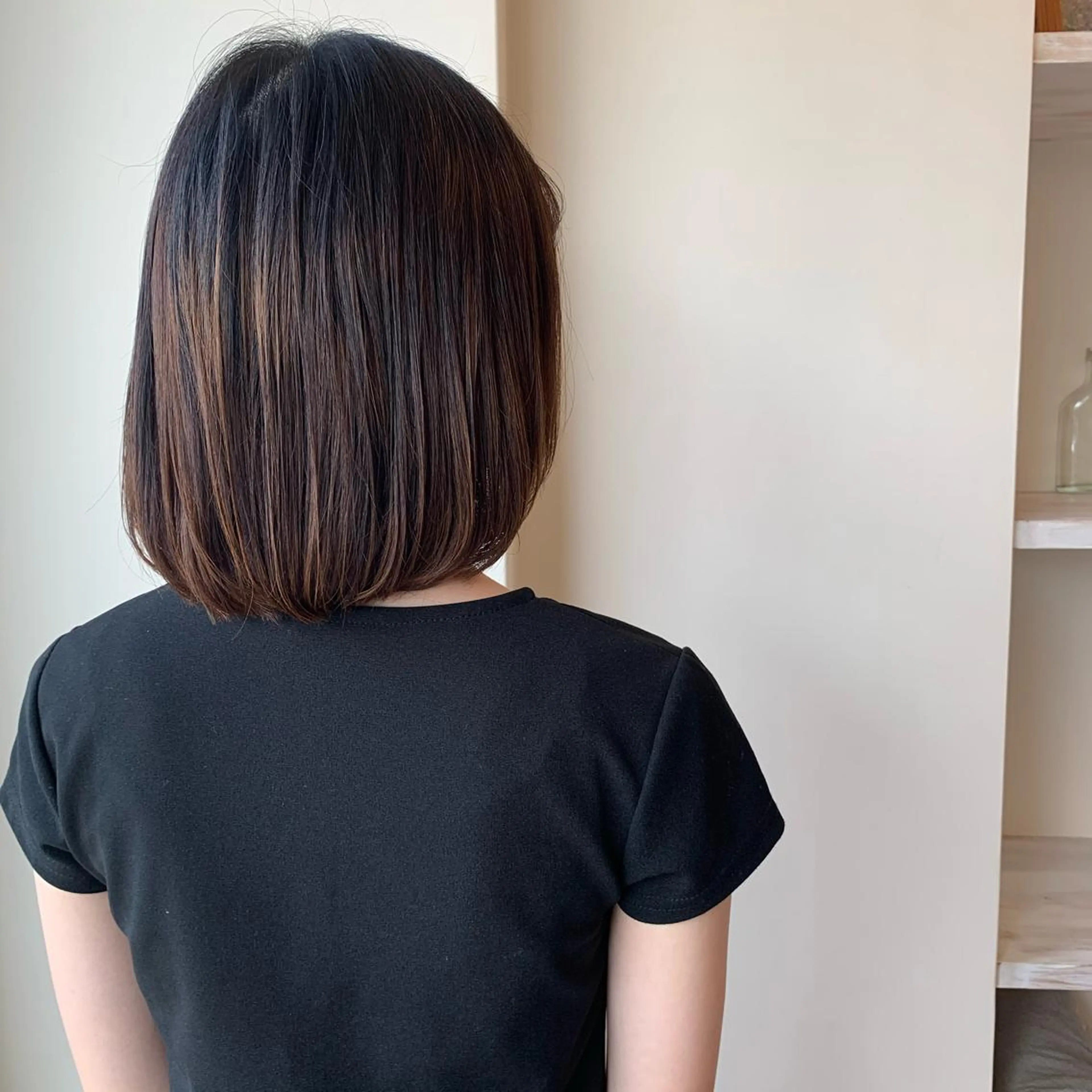 ミディアム カラー ボブウルフ／ボブ Satsuki【名駅のヘアスタイル